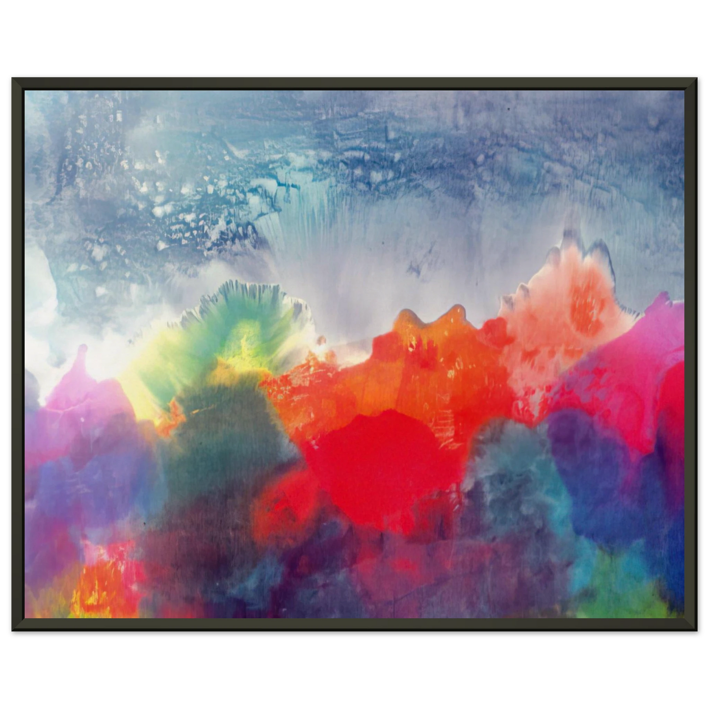 Ronnie Landfield Nightfall 1994 Framed Art Print - Aluminum Frame - 70x100 cm / 28x40 inches