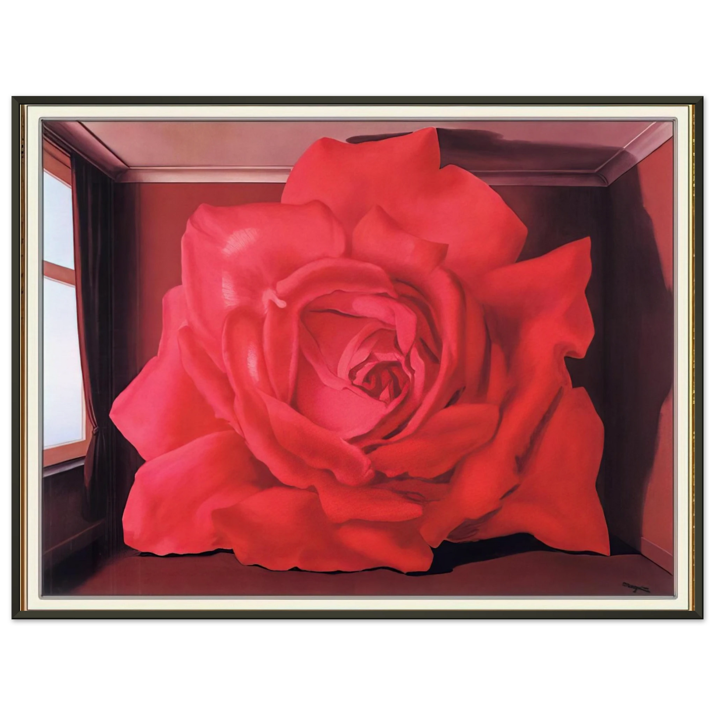 Rene Magritte THE TOMB OF THE WRESTLERS 1960 Framed Art Print - Aluminum Frame - 40x50 cm / 16x20 inches