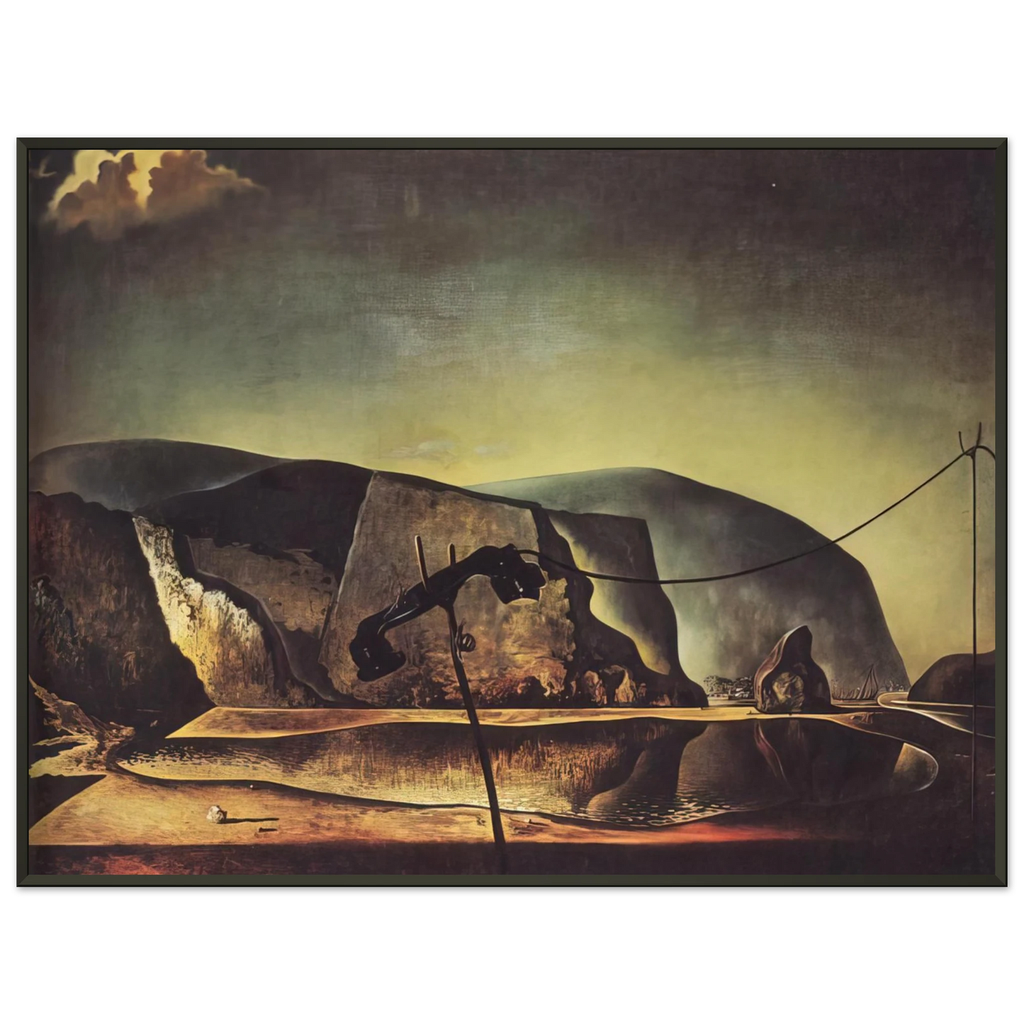 Salvador Dali MOUNTAIN LAKE Framed Art Print - Aluminum Frame - 40x50 cm / 16x20 inches