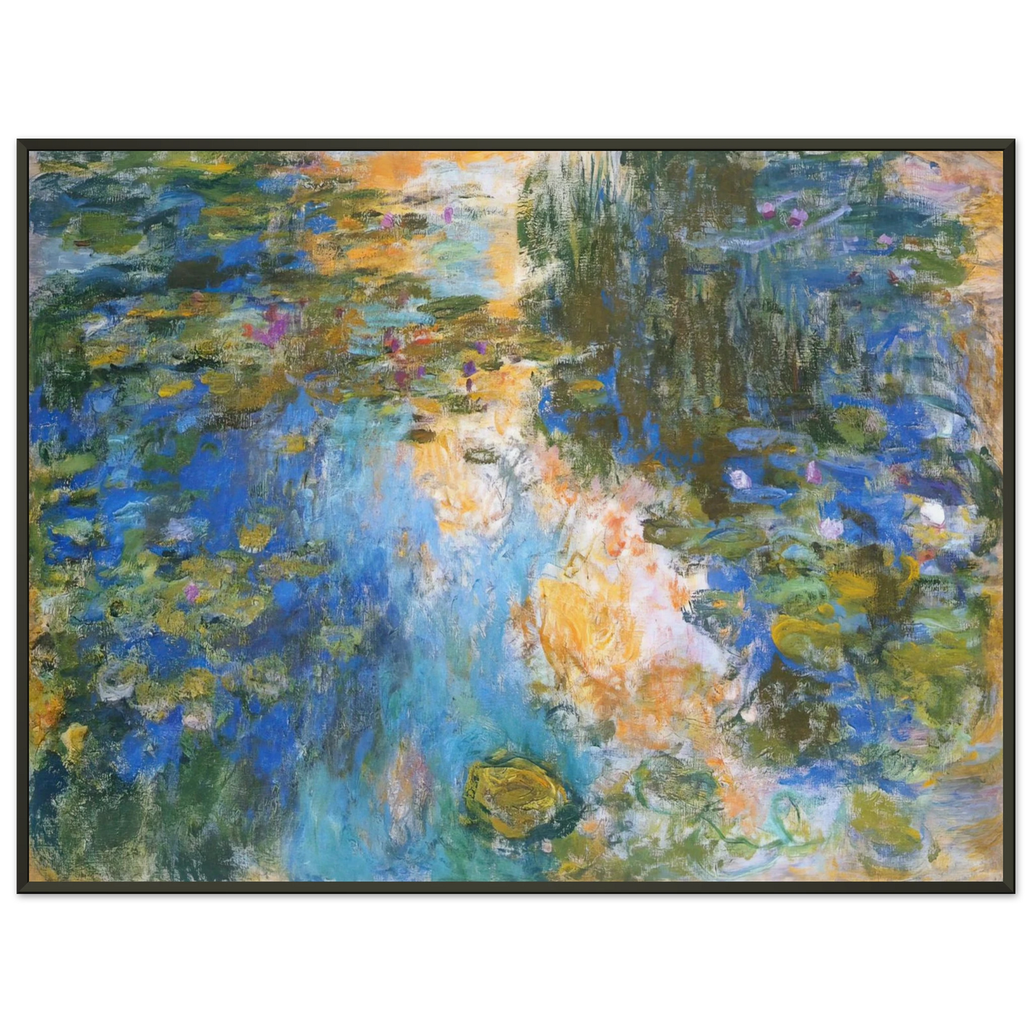 claude monet The Water Lily Pond X Framed Art Print - Aluminum Frame - 70x100 cm / 28x40 inches