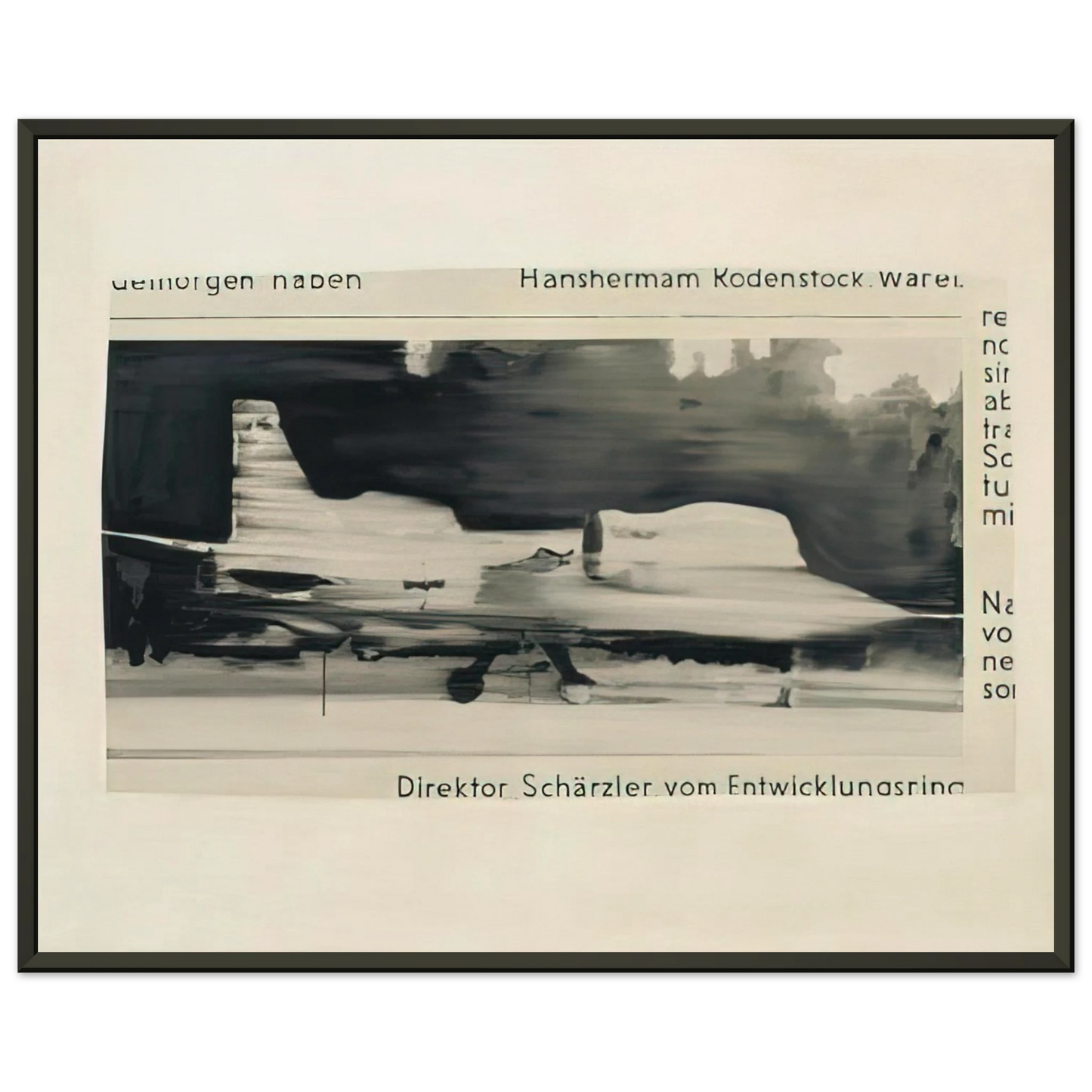 Gerhard Richter SCHARZLER 1964 Framed Art Print - Aluminum Frame - 60x80 cm / 24x32 inches