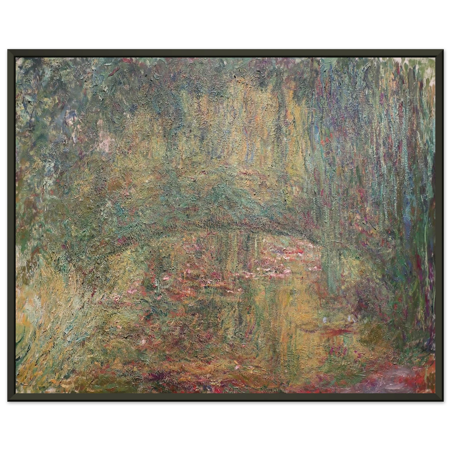 claude monet  The Japanese Bridge Framed Art Print  - Aluminum Frame - 70x100 cm / 28x40 inches