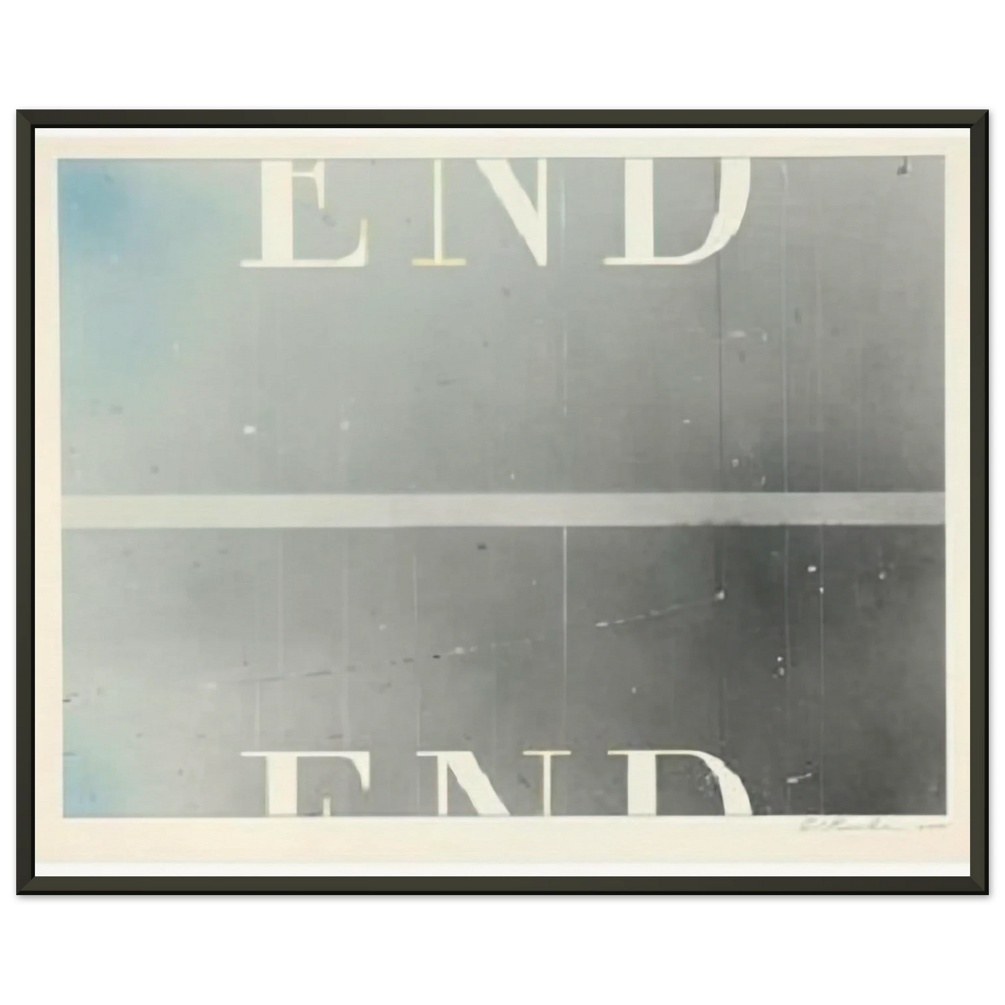Edward Ruscha THE END 53 Framed Art Print - Aluminum Frame - 60x80 cm / 24x32 inches