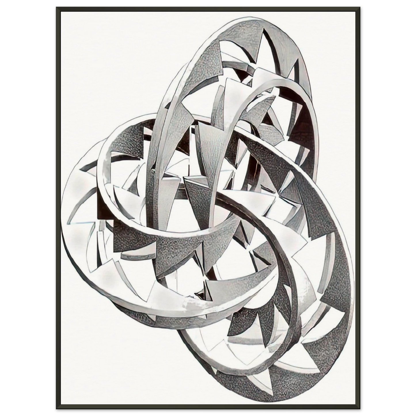 MC Escher  KNOT Framed Art Print  - Aluminum Frame - 70x100 cm / 28x40 inches