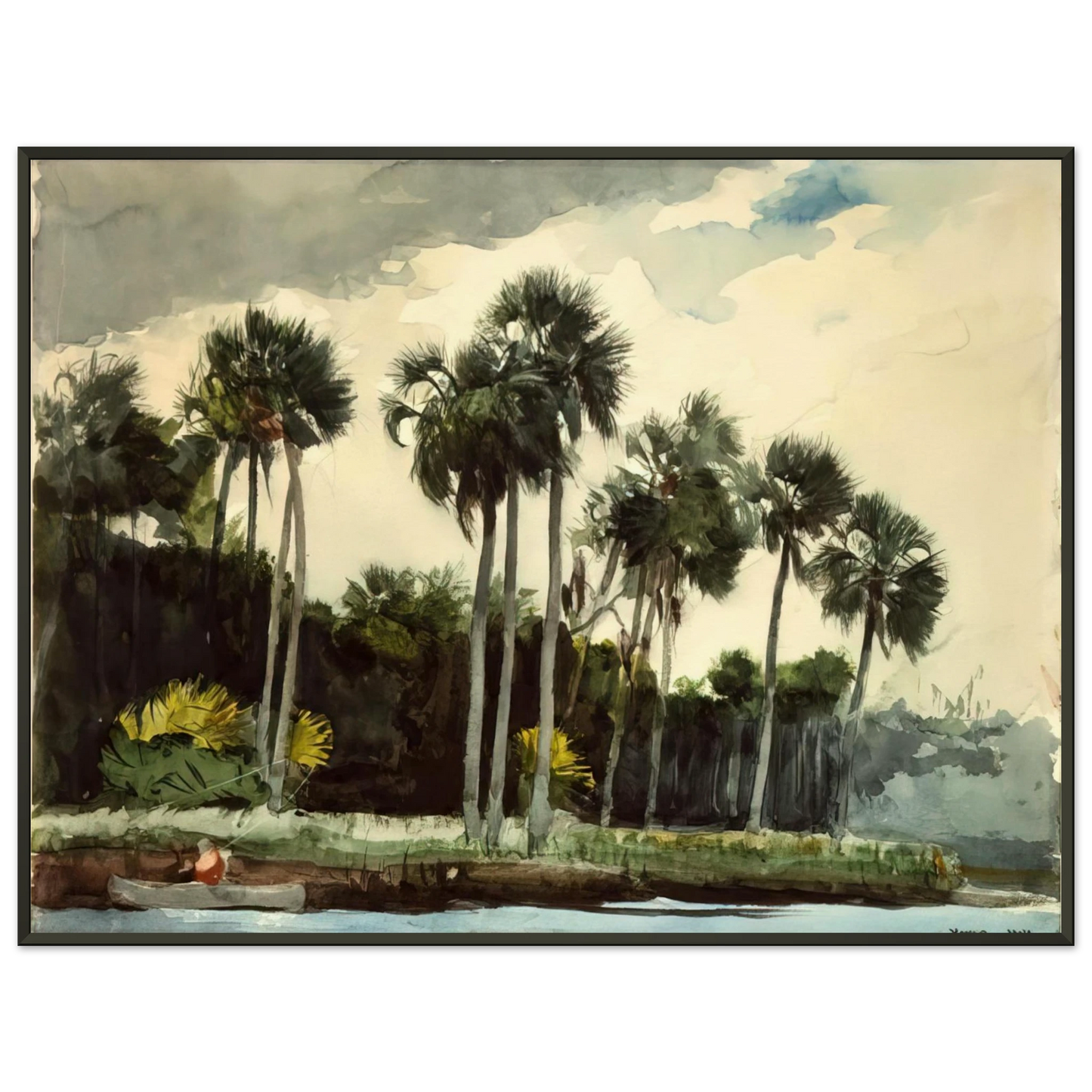 Winslow Homer THE TURKEY BUZZARD Framed Art Print - Aluminum Frame - 70x100 cm / 28x40 inches