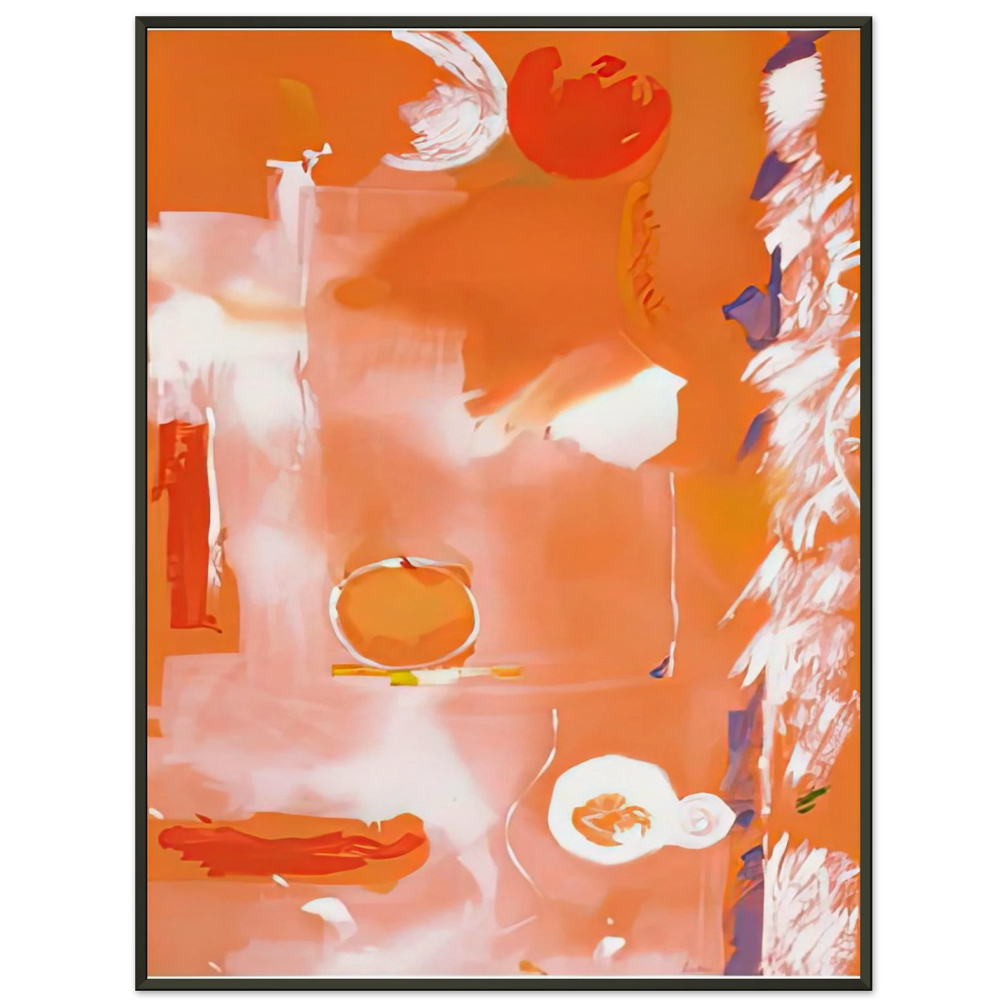 Helen Frankenthaler  Seeing the Moon on a Hot Summer Day 1987 Framed Art Print  - Aluminum Frame - 60x80 cm / 24x32 inches