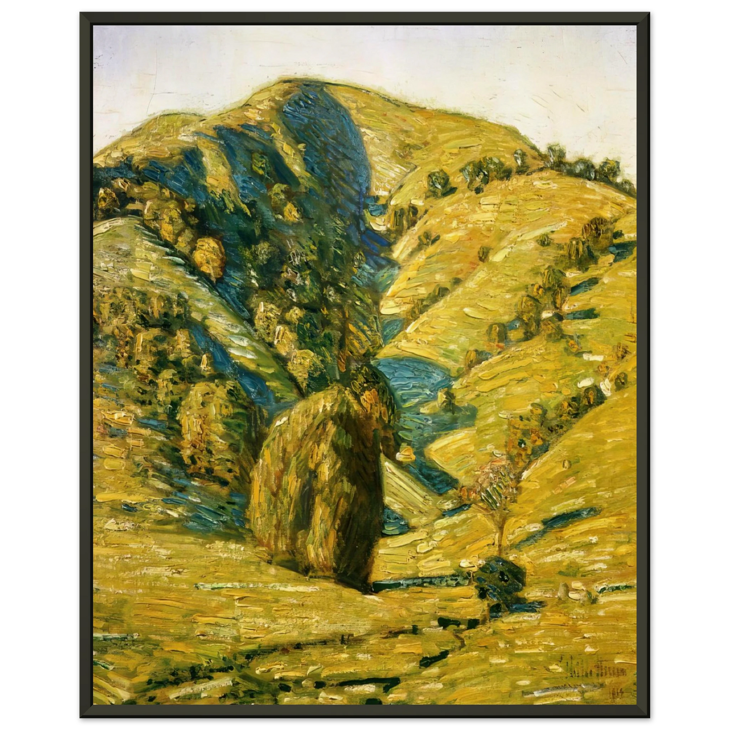 Childe Hassam Hill of the Sun San Anselmo California Framed Art Print - Aluminum Frame - 60x80 cm / 24x32 inches