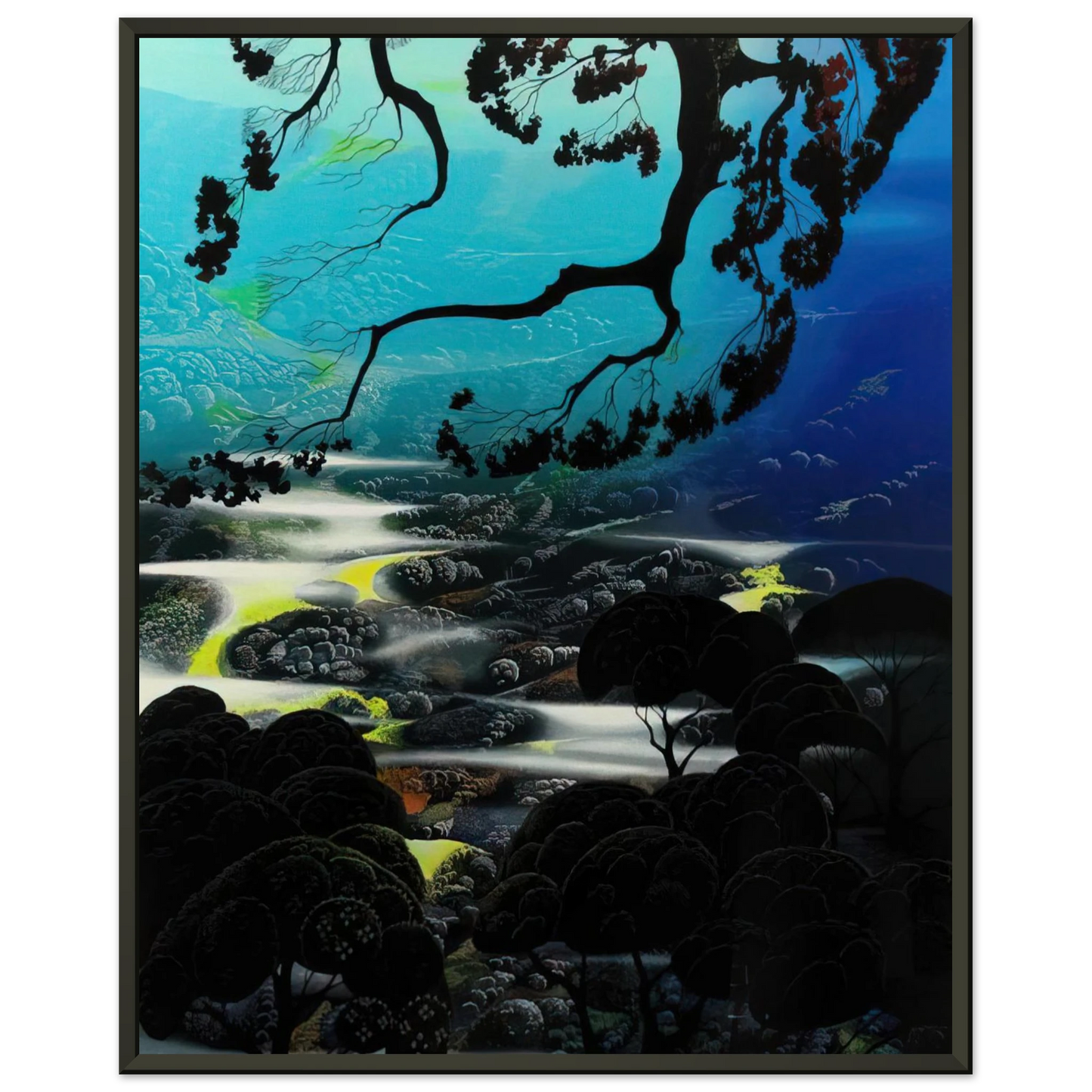 Eyvind Earle  Days End Framed Art Print  - Aluminum Frame - 40x50 cm / 16x20 inches