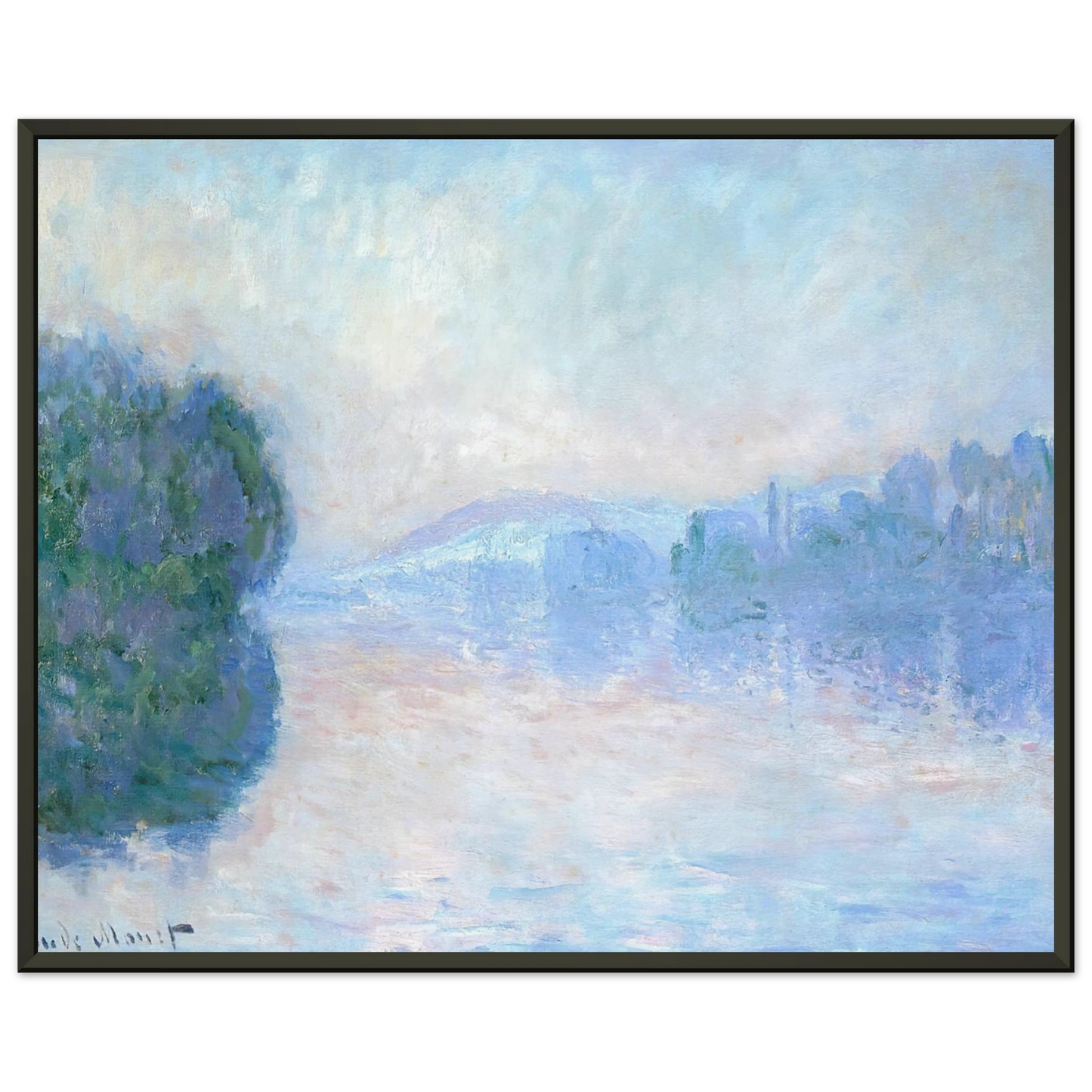 claude monet The Siene near Vernon Framed Art Print - Aluminum Frame - 70x100 cm / 28x40 inches