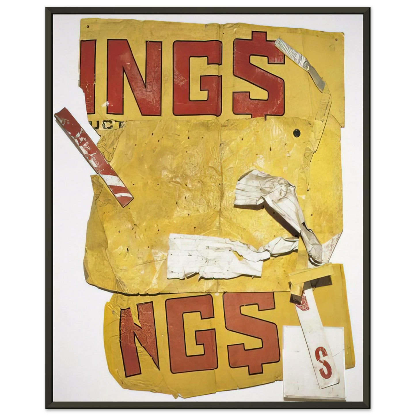 Robert Rauschenberg YELLOW MOBY GLUT 1986 Framed Art Print - Aluminum Frame - 40x50 cm / 16x20 inches