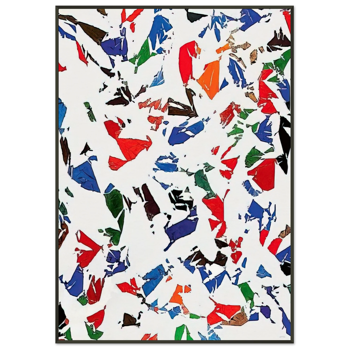 Simon Hantai Blancs 1973 Framed Art Print - Aluminum Frame - 21x29.7 cm / 8x12"