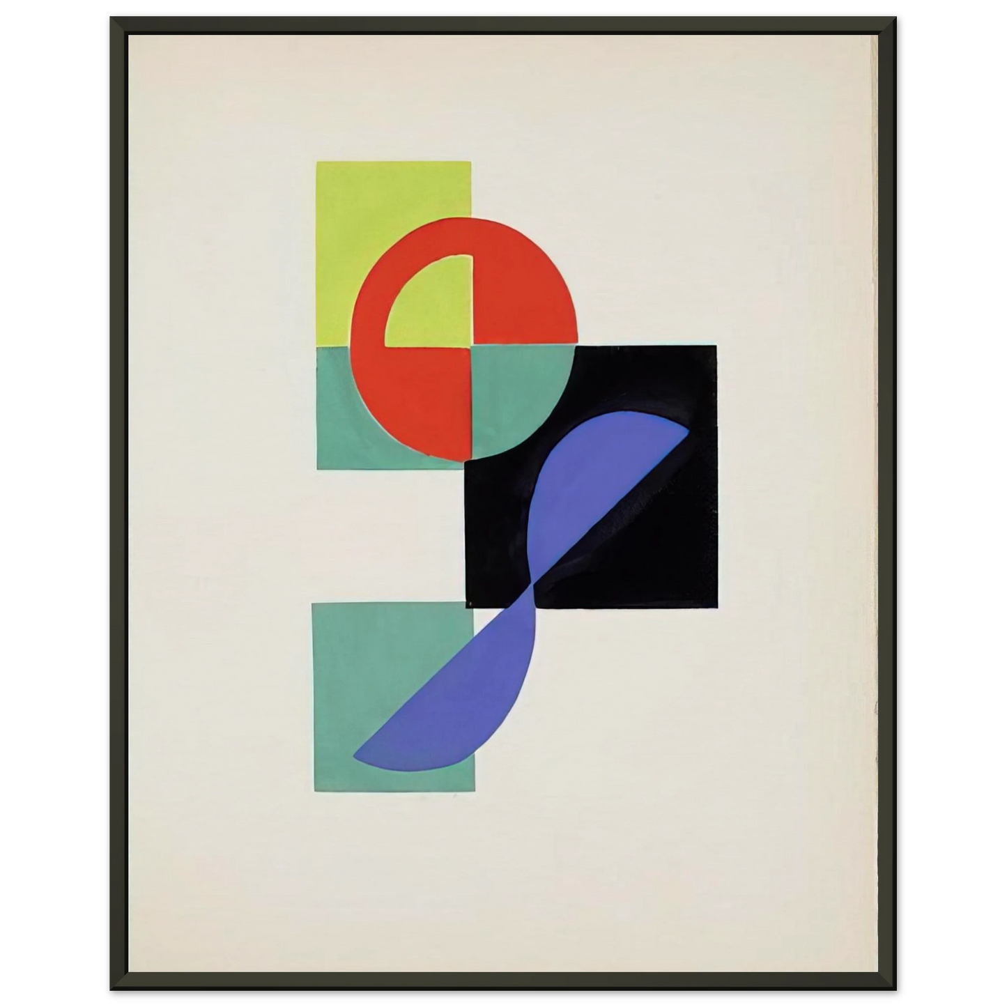 Sonia Delaunay POEMS BY TRISTAN TZARA Framed Art Print - Aluminum Frame - 60x80 cm / 24x32 inches