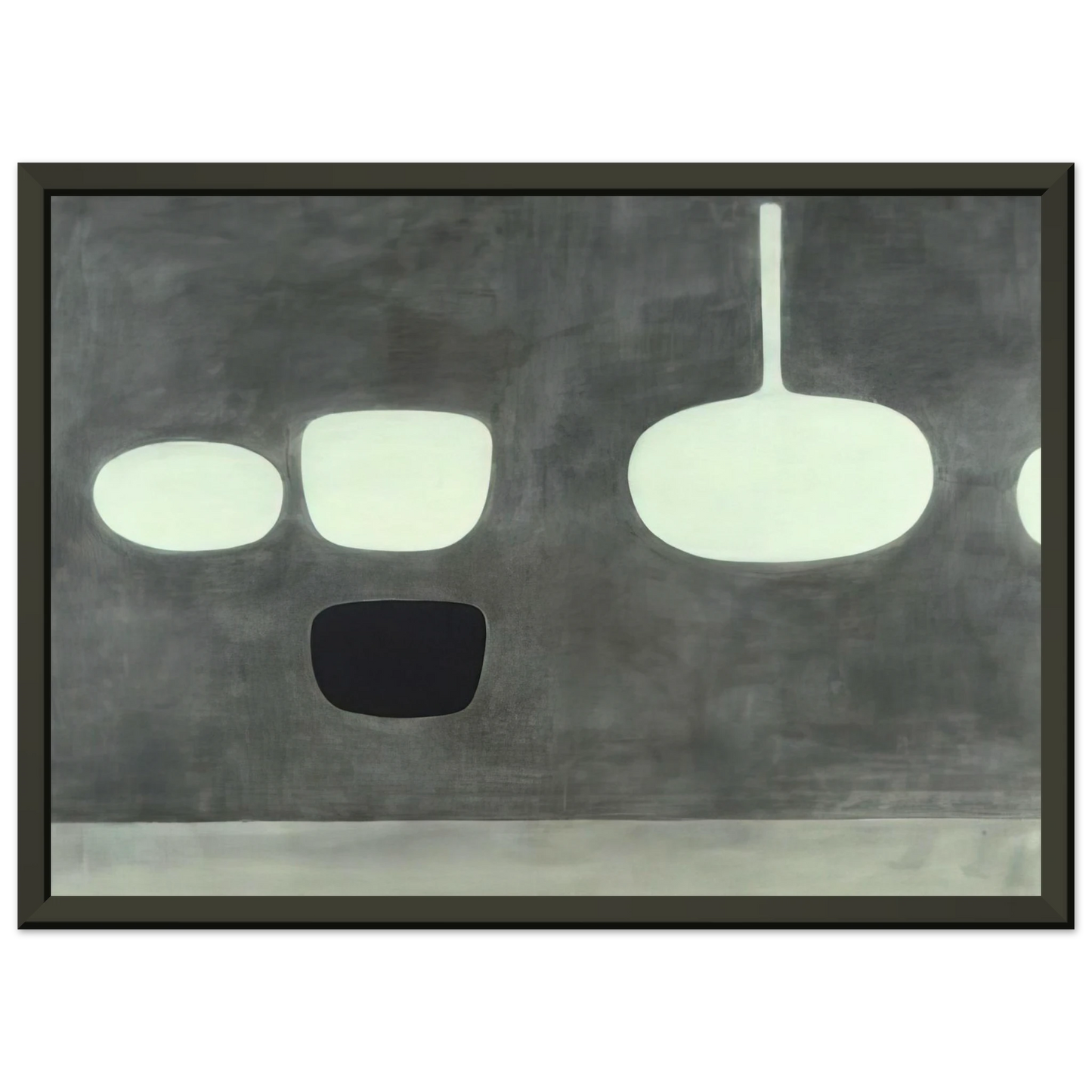 William Scott Grey Still Life 1969 Framed Art Print - Aluminum Frame - 40x50 cm / 16x20 inches