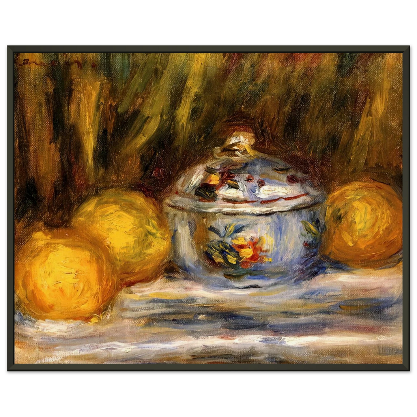 PierreAuguste Renoir Sugar Bowl and Lemons Framed Art Print - Aluminum Frame - 70x100 cm / 28x40 inches