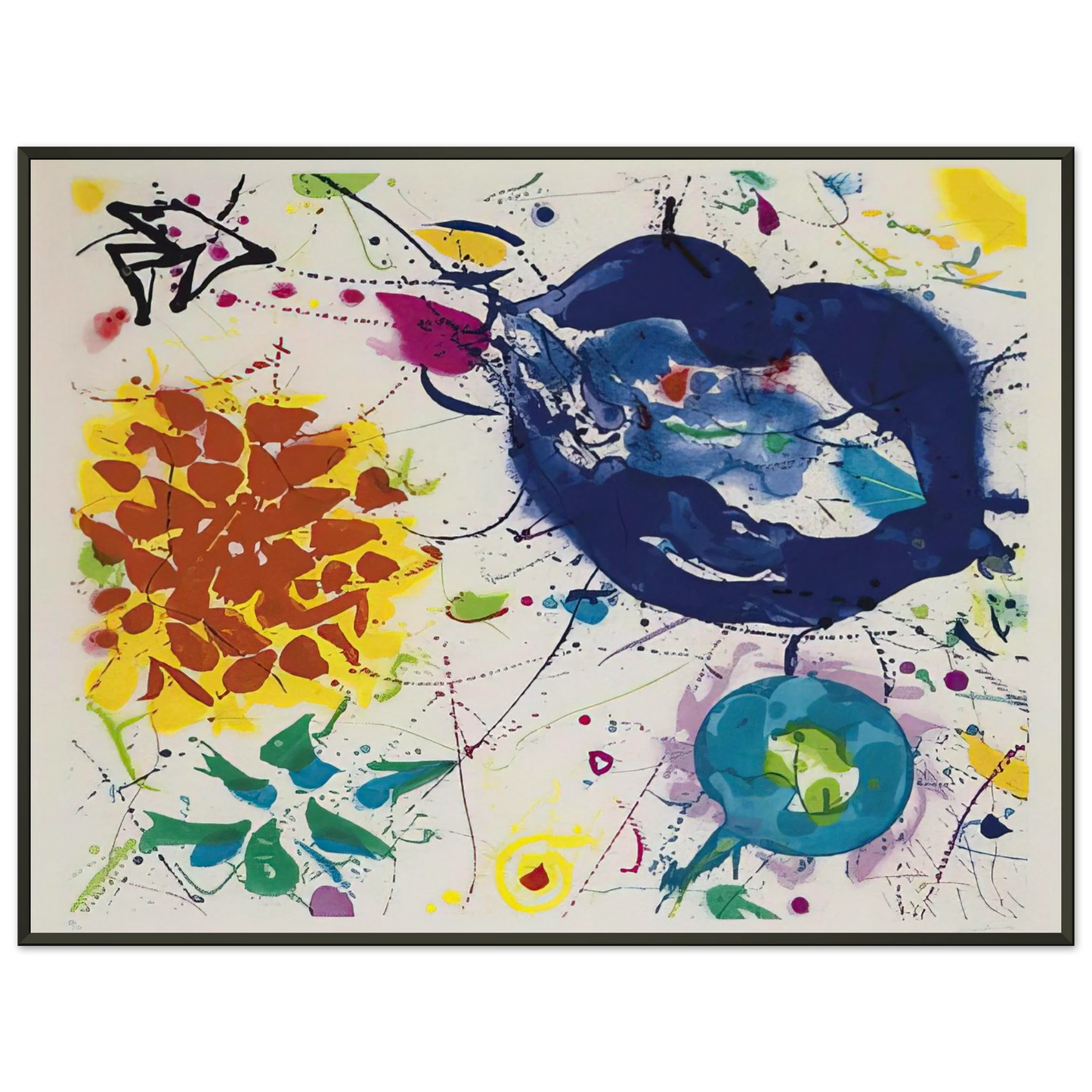 Sam Francis Senza Titolo III Framed Art Print - Aluminum Frame - 70x100 cm / 28x40 inches