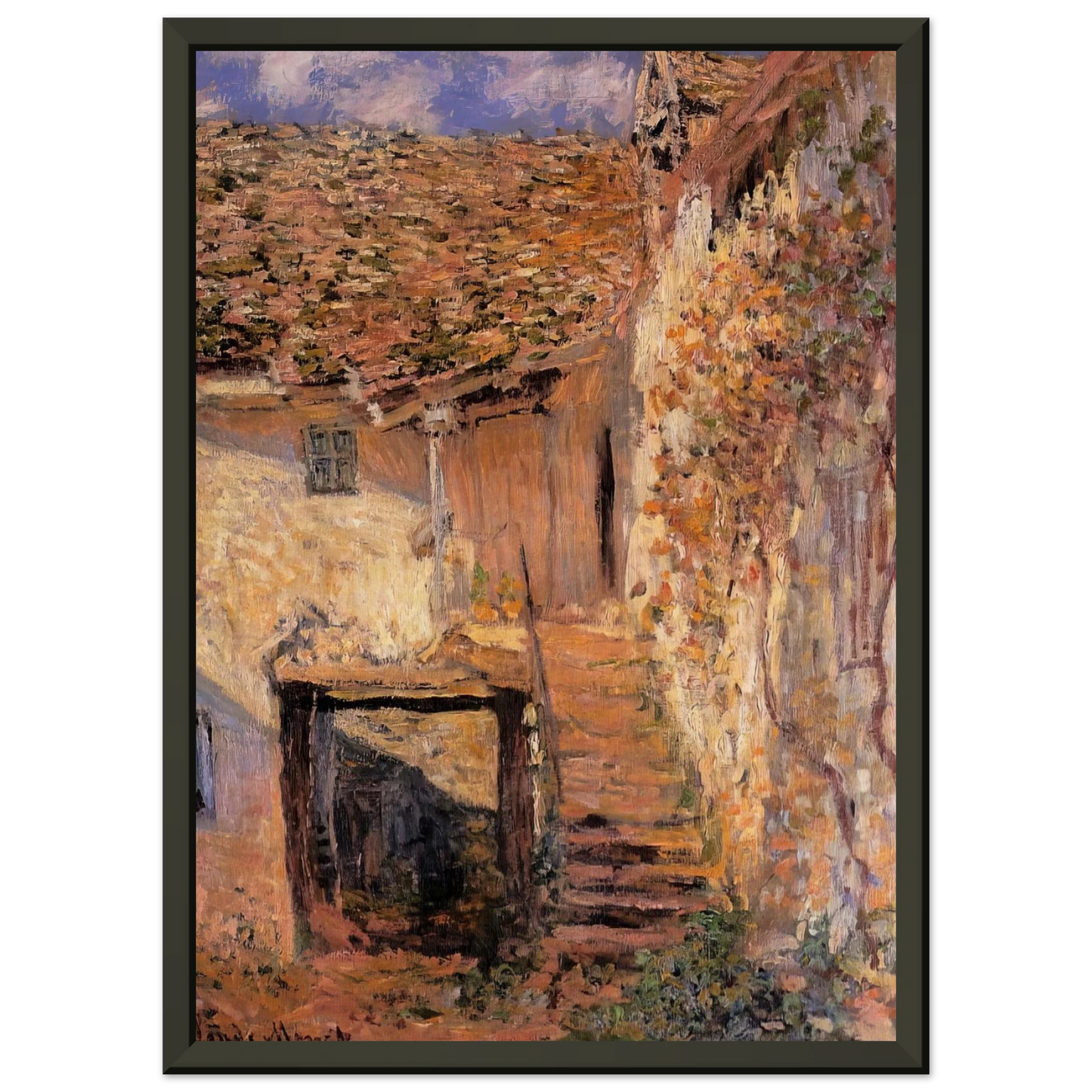 claude monet The Steps Framed Art Print - Aluminum Frame - 40x50 cm / 16x20 inches