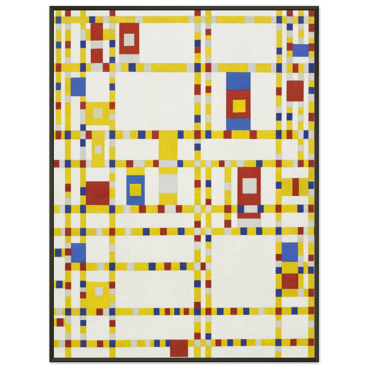 Piet Mondrian Broadway Boogie Woogie Framed Art Print - Aluminum Frame - 40x50 cm / 16x20 inches