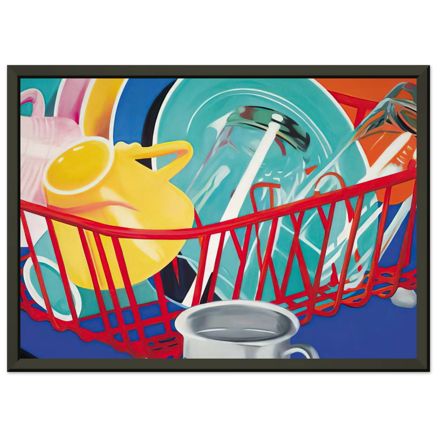 James Rosenquist Dishes Framed Art Print - Aluminum Frame - 40x50 cm / 16x20 inches