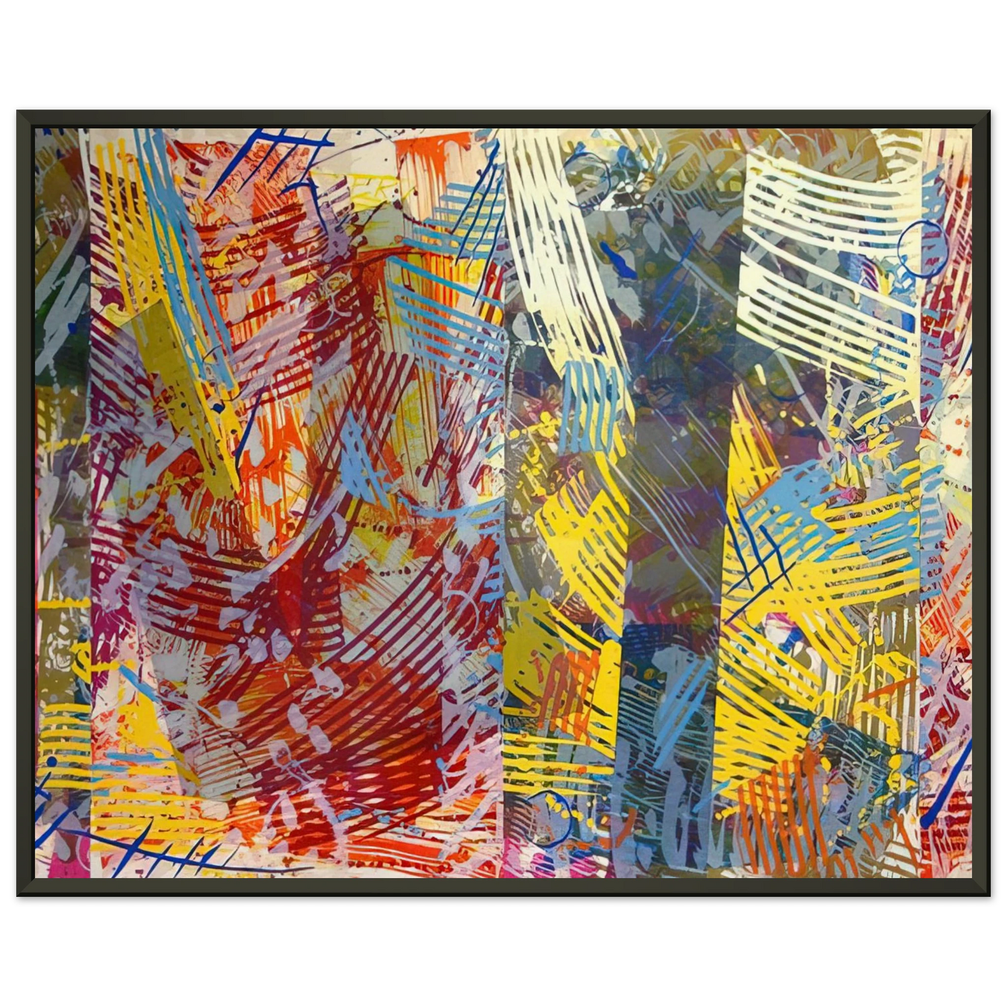 Sam Gilliam Pretty Boxes Framed Art Print - Aluminum Frame - 60x80 cm / 24x32 inches