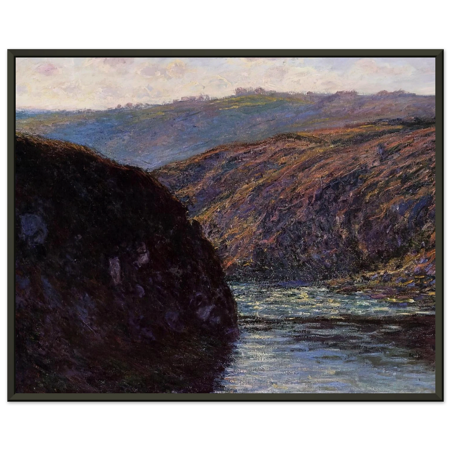 claude monet Valley of the Creuse Afternoon Sunlight Framed Art Print - Aluminum Frame - 60x80 cm / 24x32 inches
