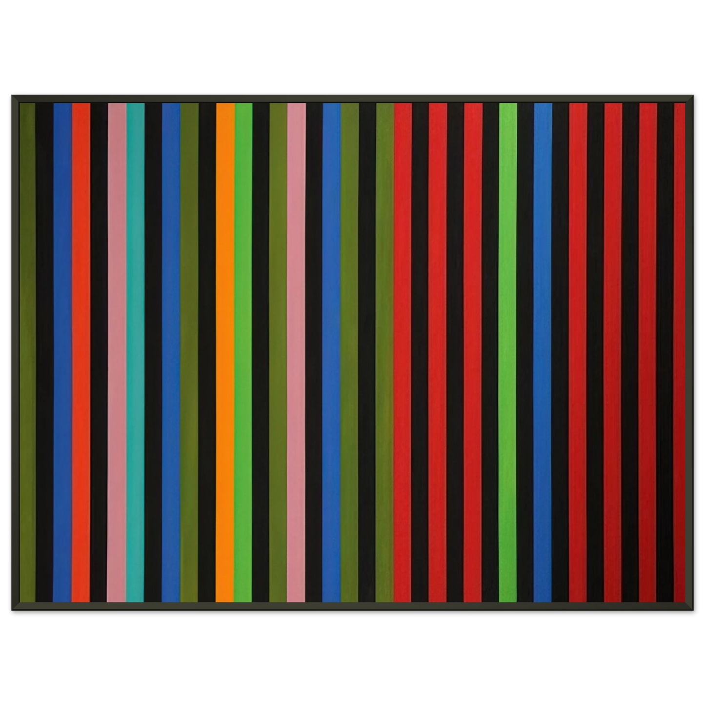 Gene Davis Firebox 1964 Framed Art Print - Aluminum Frame - 40x50 cm / 16x20 inches