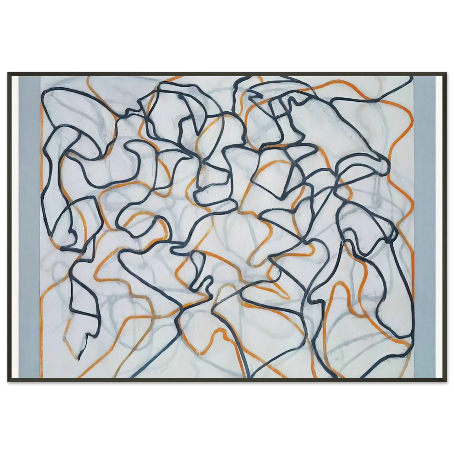 Brice Marden White Ground Letter 2010 Framed Art Print - Aluminum Frame - 21x29.7 cm / 8x12"