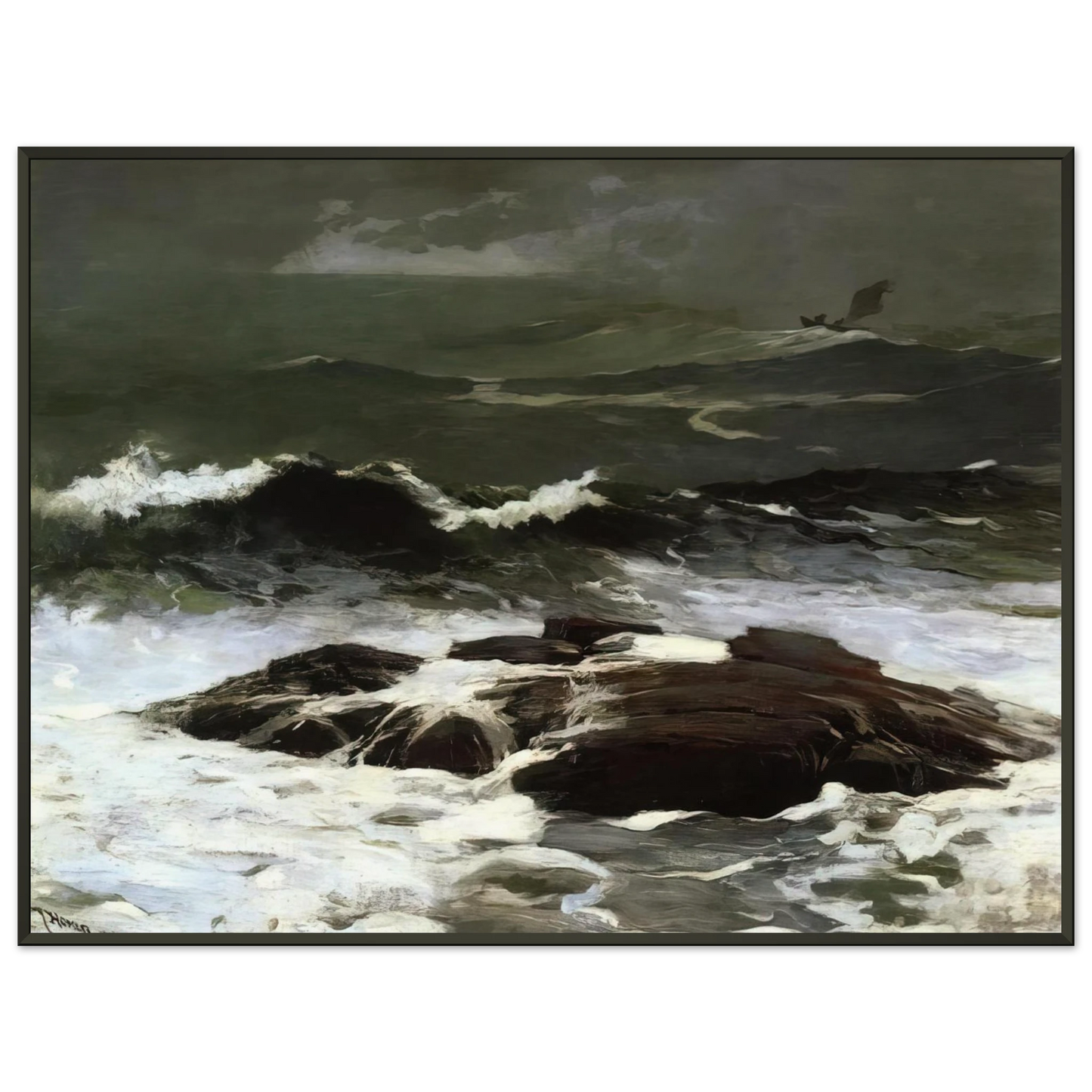 Winslow Homer SUMMER SQUALL 1904 Framed Art Print - Aluminum Frame - 60x80 cm / 24x32 inches