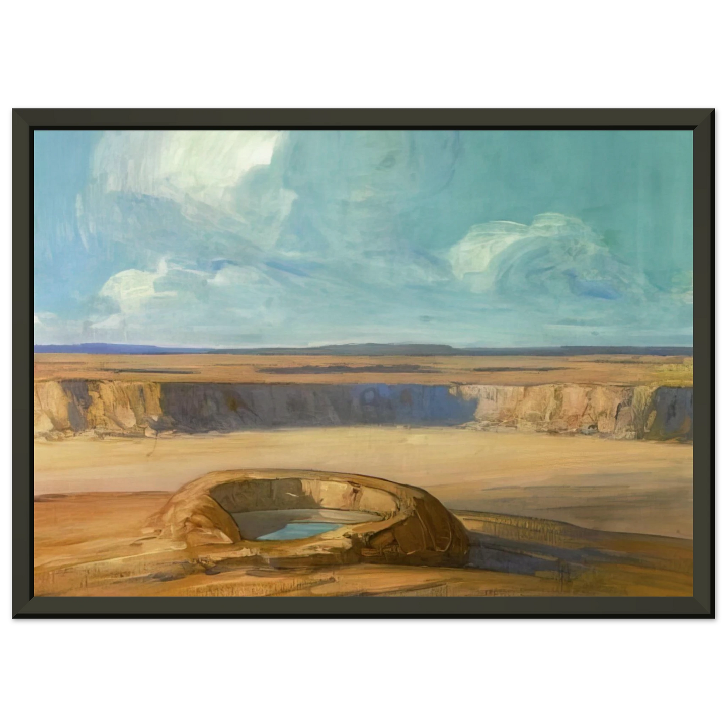 Xavier Martinez The Waterhole Tonalism Framed Art Print - Aluminum Frame - 70x100 cm / 28x40 inches