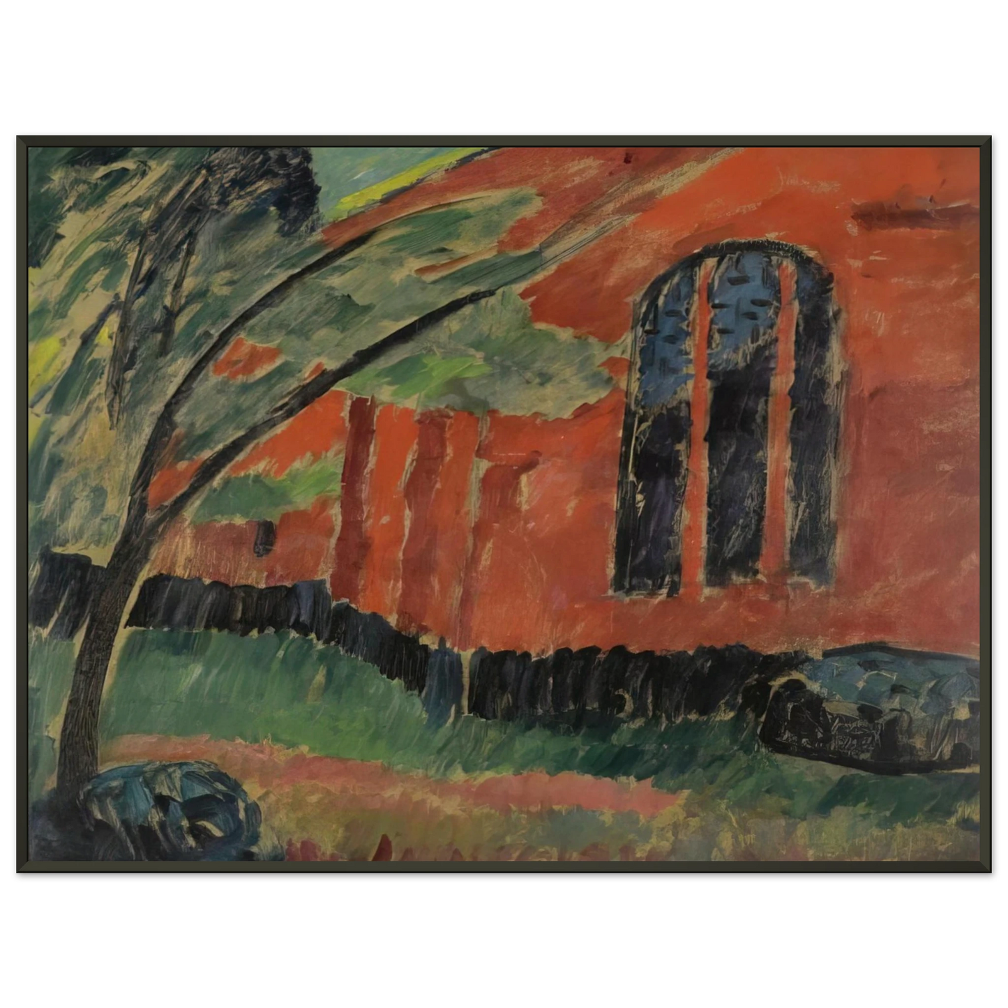 Alexej von Jawlensky THE CHURCH IN PREROW 1911 Framed Art Print - Aluminum Frame - 60x80 cm / 24x32 inches