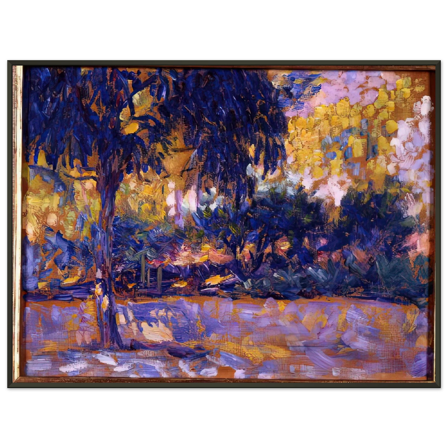 Henri Matisse LANDSCAPE WITH EUCALYPTUS TREES AND RIVER TREES IN FRONT OF A RIVER 1908 Framed Art Print - Aluminum Frame - 40x50 cm / 16x20 inches