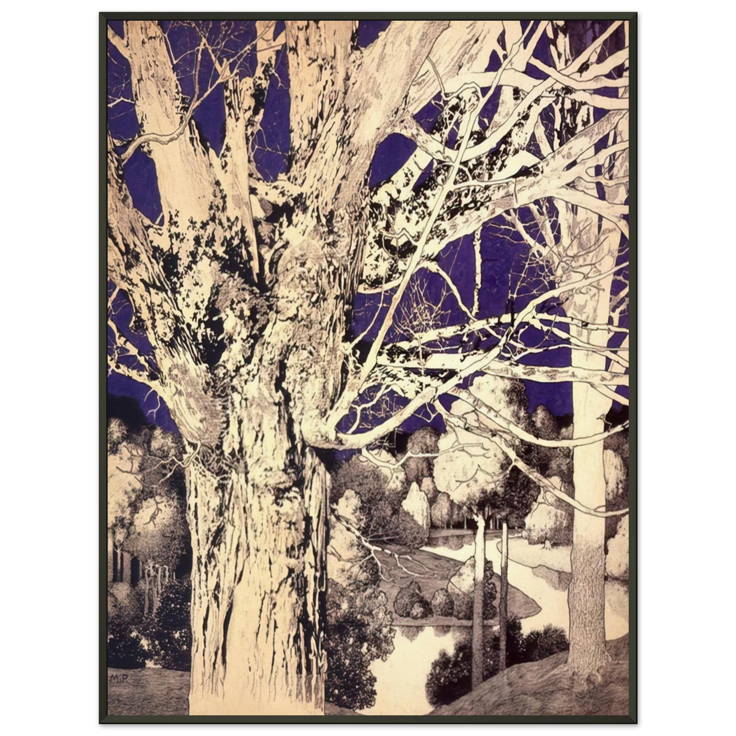 Maxfield Parrish  Solitude Framed Art Print  - Aluminum Frame - 60x80 cm / 24x32 inches