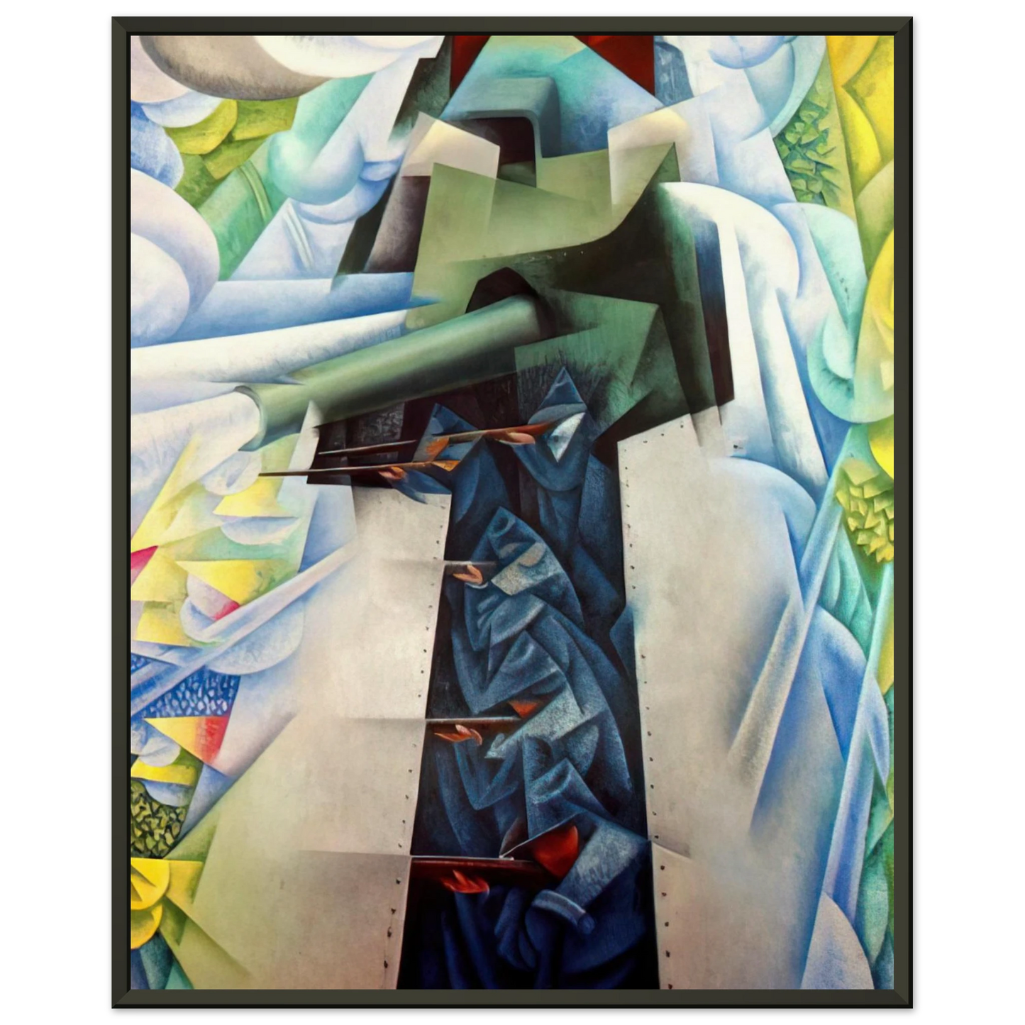 Carlo Carra ARMTRAIN Framed Art Print - Aluminum Frame - 70x100 cm / 28x40 inches