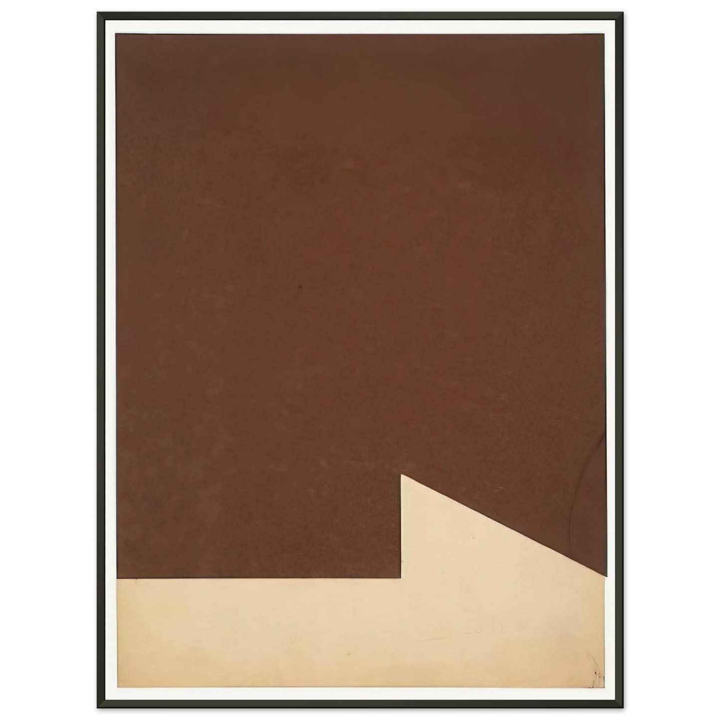 Ellsworth Kelly Brown and White Framed Art Print - Aluminum Frame - 40x50 cm / 16x20 inches