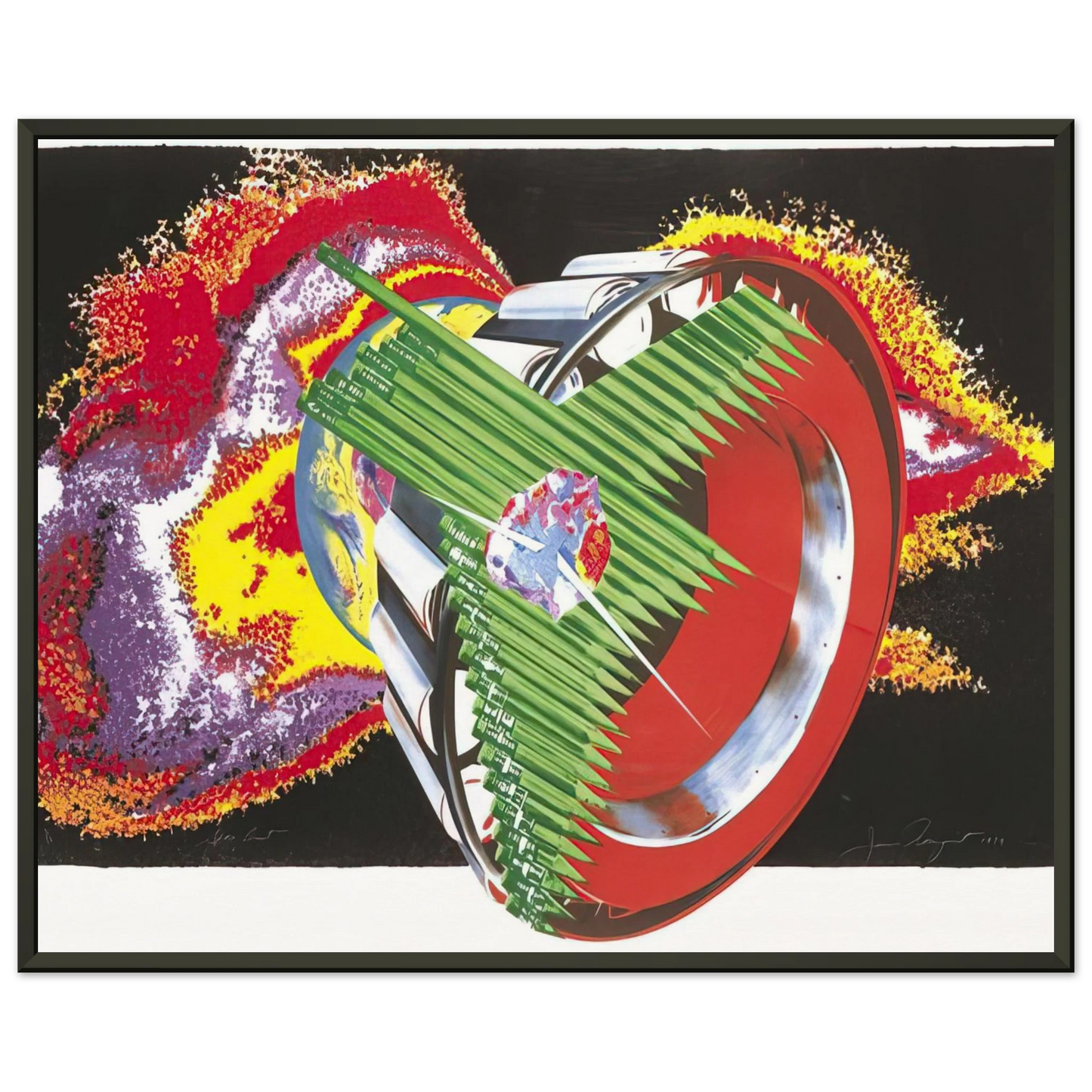 James Rosenquist Space Dust Framed Art Print - Aluminum Frame - 70x100 cm / 28x40 inches
