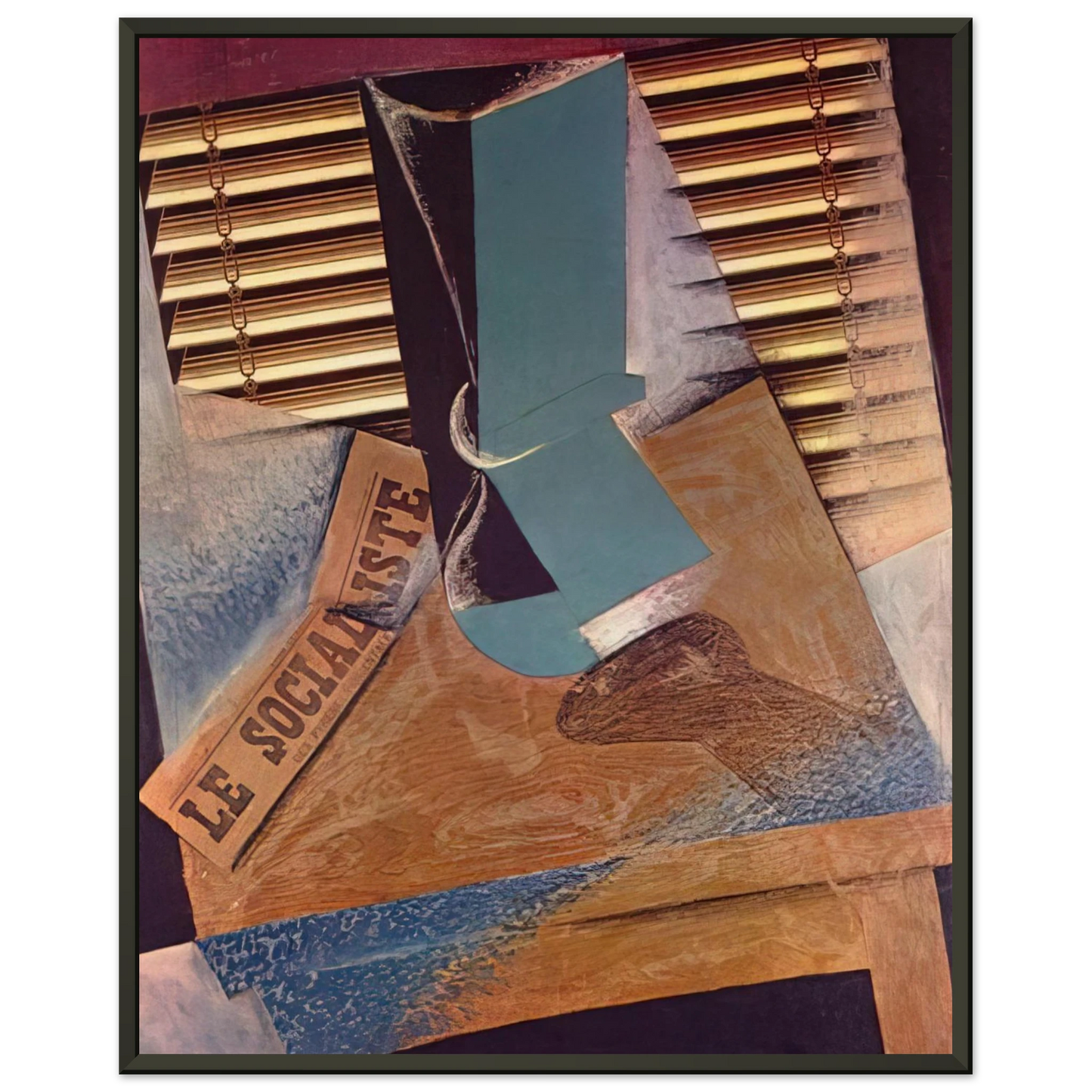 Juan Gris THE SUNBLIND 1914 Framed Art Print - Aluminum Frame - 70x100 cm / 28x40 inches