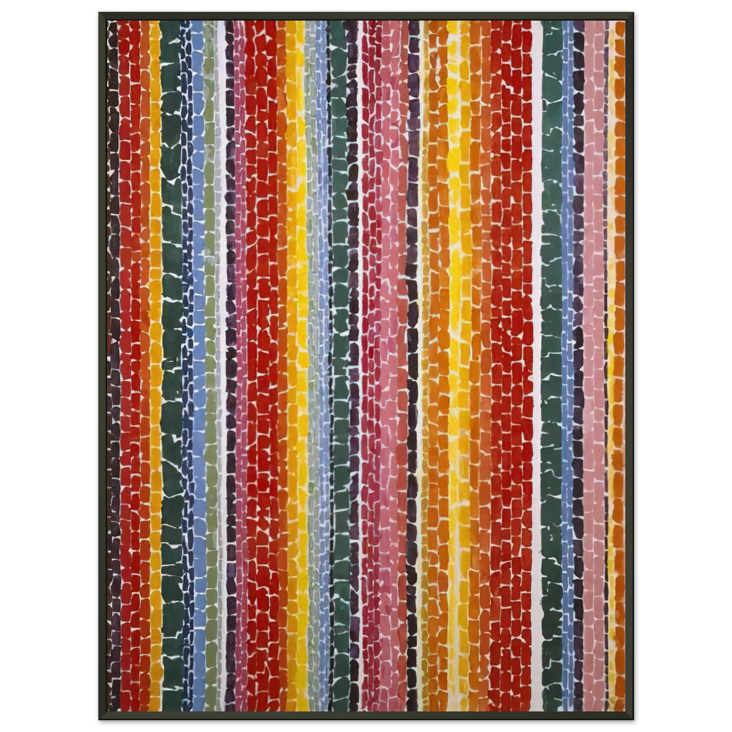 Alma Woodsey Thomas EARTH SERMON BEAUTY LOVE AND PEACE 1971 Framed Art Print - Aluminum Frame - 70x100 cm / 28x40 inches