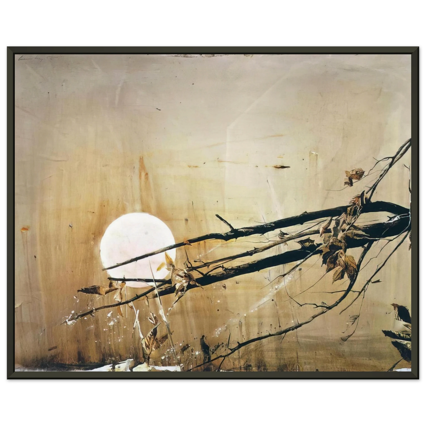Andrew Wyeth FULL MOON 1980 Framed Art Print - Aluminum Frame - 70x100 cm / 28x40 inches