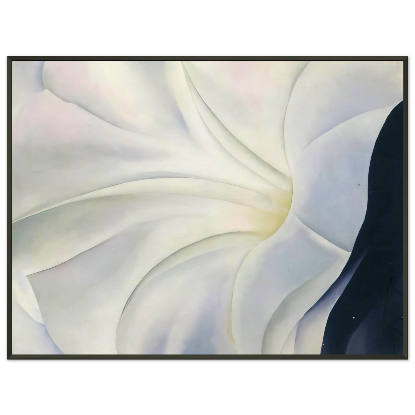 Georgia OKeeffe Morning Glory with Black Framed Art Print - Aluminum Frame - 70x100 cm / 28x40 inches