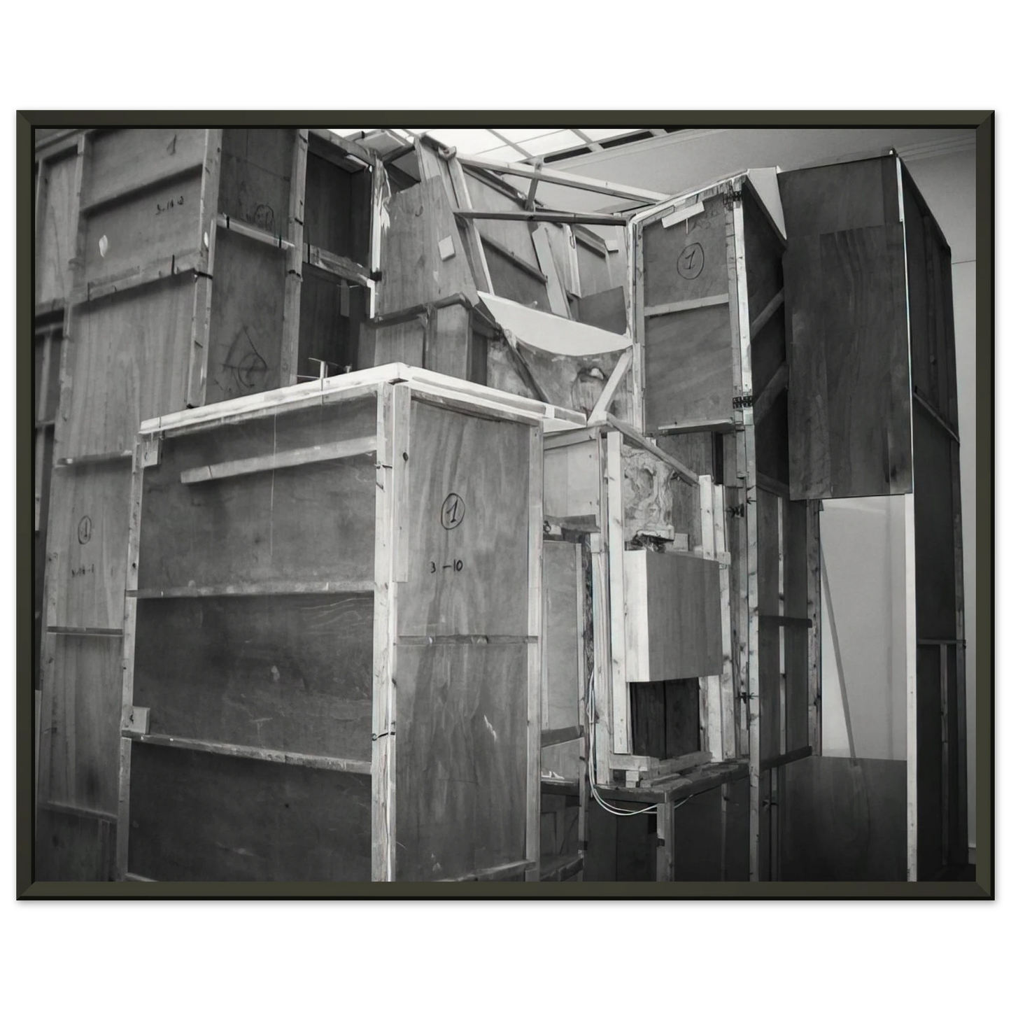 Kurt Schwitters MERZBAU SEEN FROM THE OUTSIDE 1933 Framed Art Print - Aluminum Frame - 70x100 cm / 28x40 inches