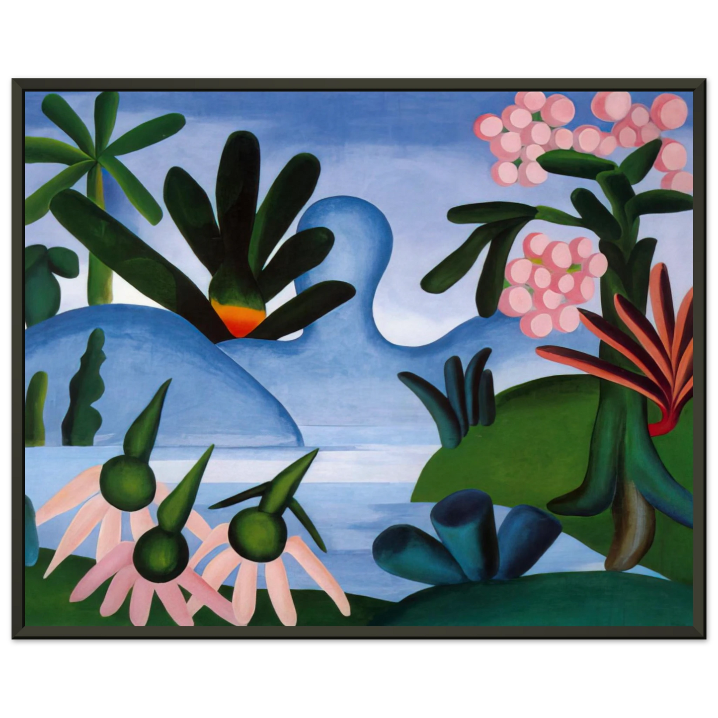 Tarsila do Amaral The Lake Framed Art Print - Aluminum Frame - 60x80 cm / 24x32 inches