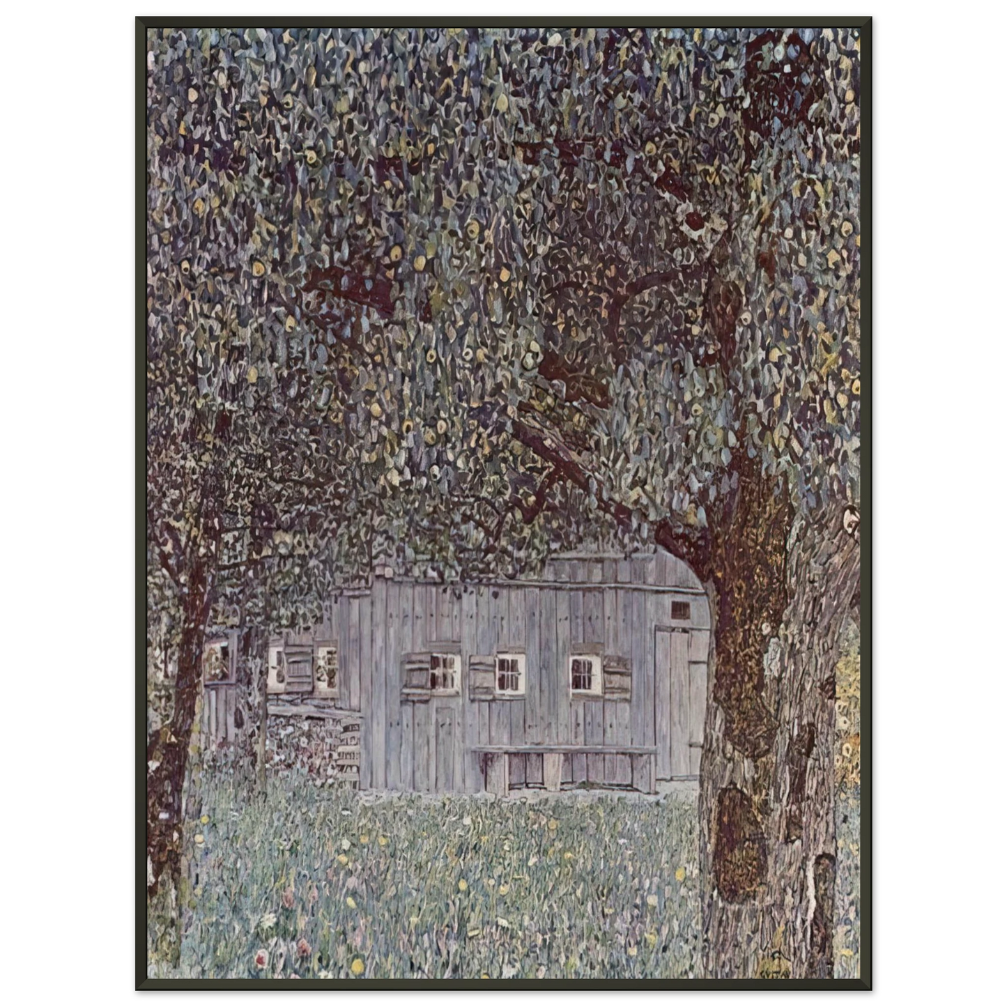 Gustav Klimt FARMHOUSE IN UPPER AUSTRIA 1912 Framed Art Print - Aluminum Frame - 70x100 cm / 28x40 inches