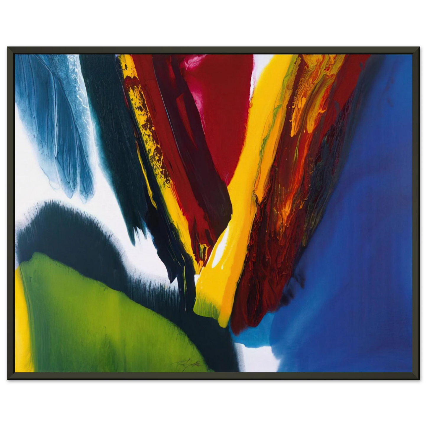Paul Jenkins Phenomena Intervening Mantle 2006 Framed Art Print - Aluminum Frame - 40x50 cm / 16x20 inches