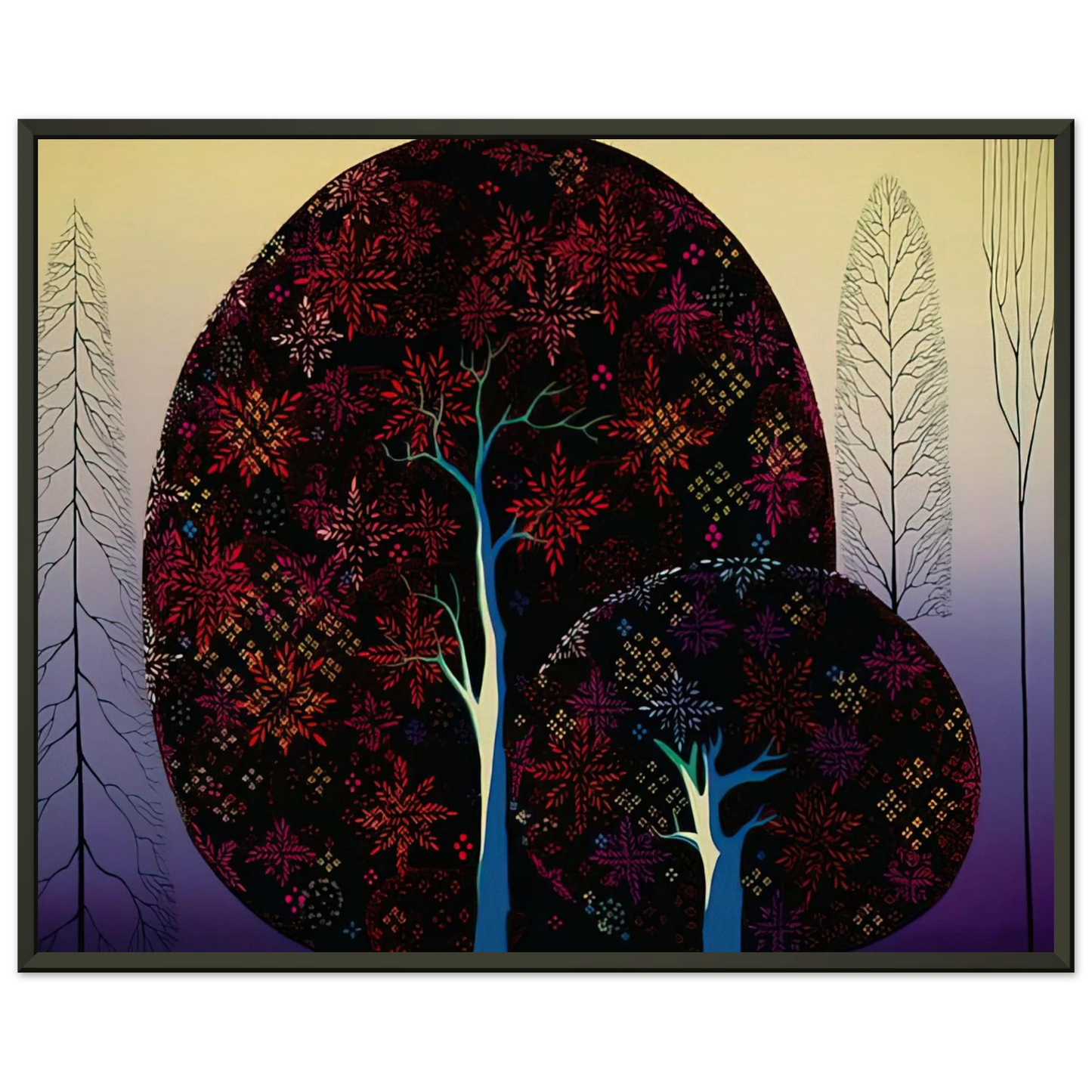 Eyvind Earle  A Tree Poem Framed Art Print  - Aluminum Frame - 40x50 cm / 16x20 inches