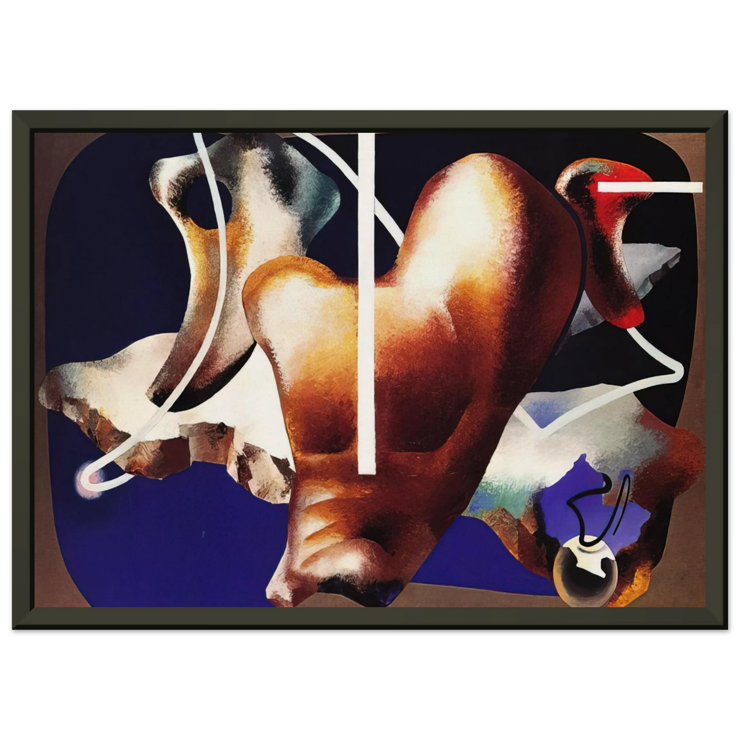 Enrico Prampolini SUPERAMENTO TERRESTRE 1932 Framed Art Print - Aluminum Frame - 40x50 cm / 16x20 inches