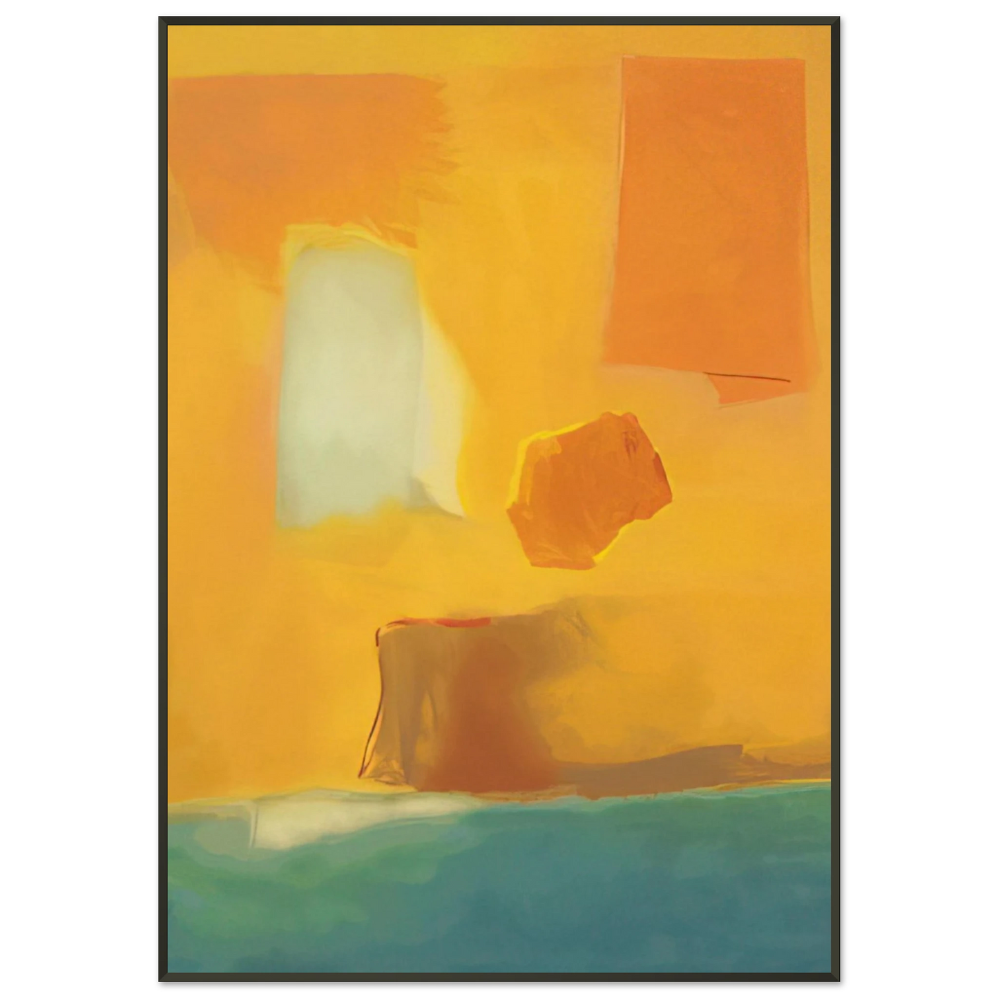 Esteban Vicente UNTITLED 1985 Framed Art Print - Aluminum Frame - 21x29.7 cm / 8x12"