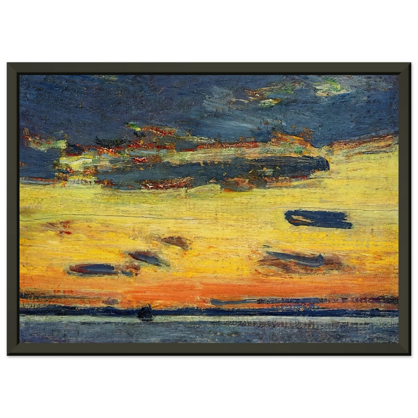 Childe Hassam Sunset on the Sea Framed Art Print - Aluminum Frame - 60x80 cm / 24x32 inches
