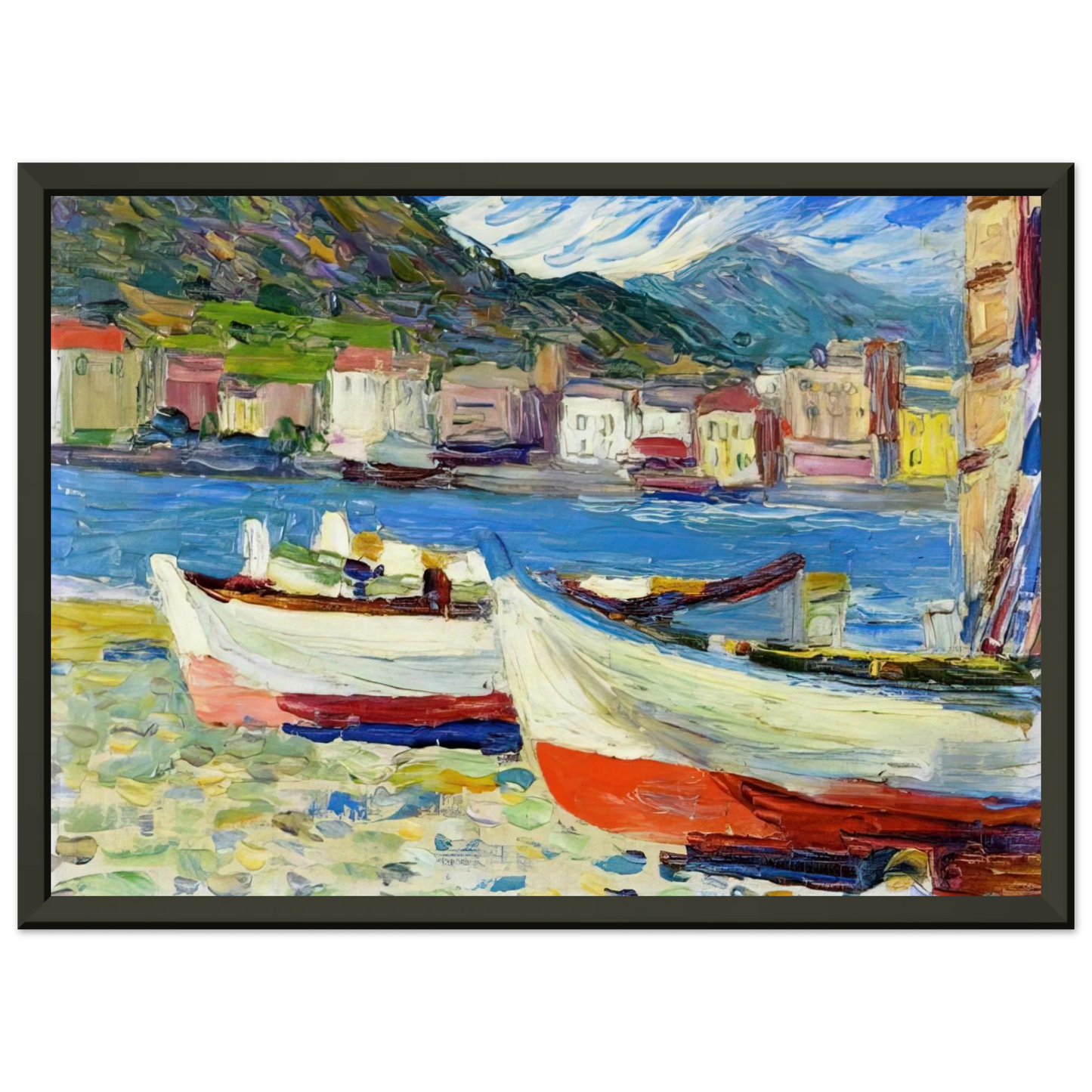 Wassily Kandinsky RAPALLO BOATS Framed Art Print - Aluminum Frame - 60x80 cm / 24x32 inches