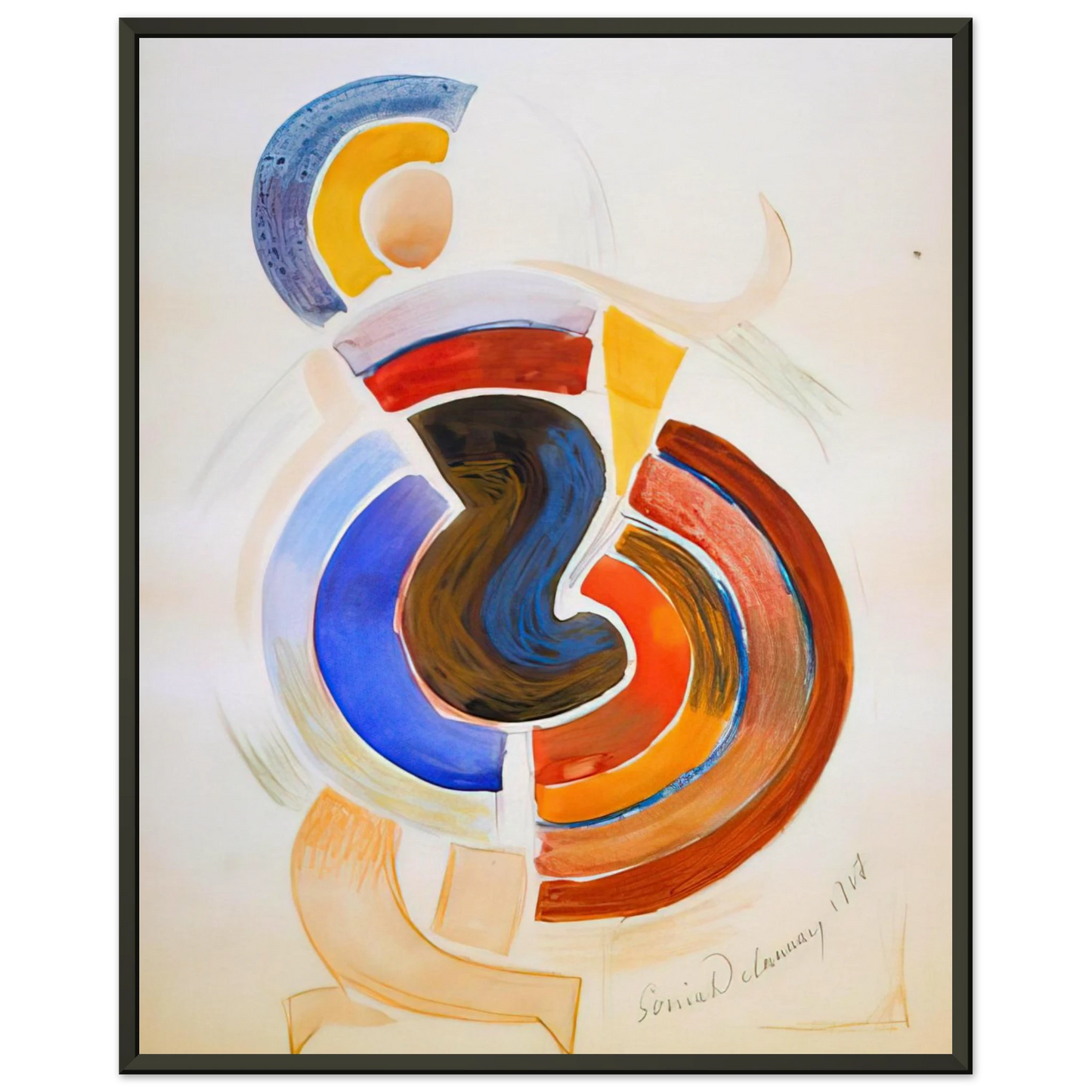 Sonia Delaunay UTITLED Framed Art Print - Aluminum Frame - 40x50 cm / 16x20 inches