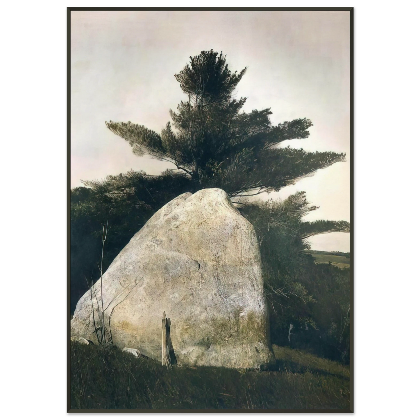 Andrew Wyeth PENNSYLVANIA LANDSCAPE Framed Art Print - Aluminum Frame - 21x29.7 cm / 8x12"