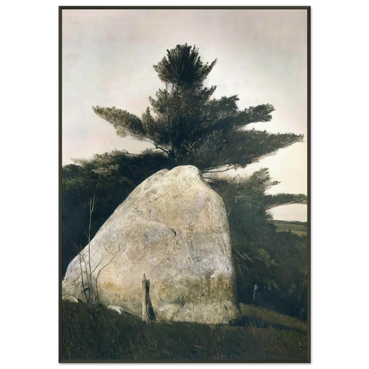 Andrew Wyeth  PENNSYLVANIA LANDSCAPE Framed Art Print  - Aluminum Frame - 21x29.7 cm / 8x12"